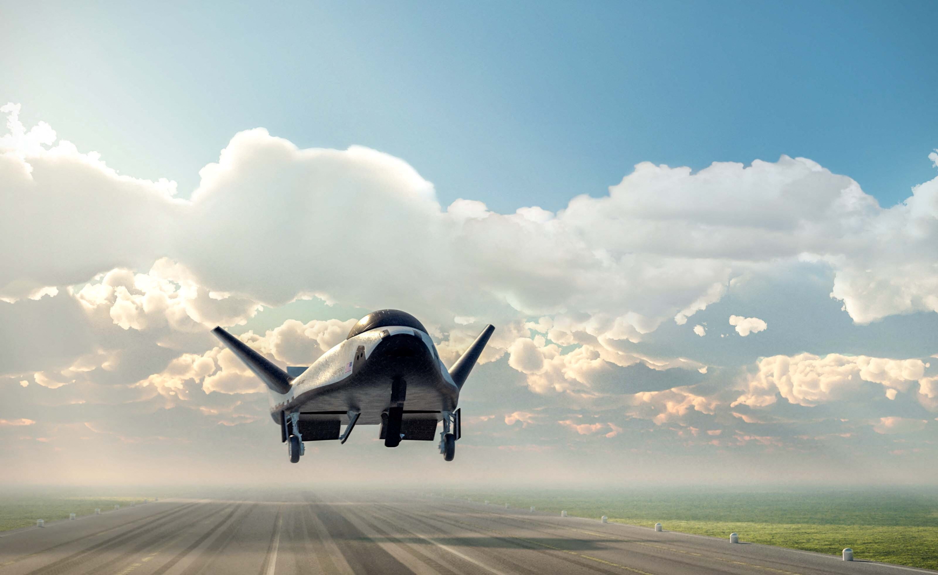 Artist's rendering of Sierra Space's Dream Chaser space plane