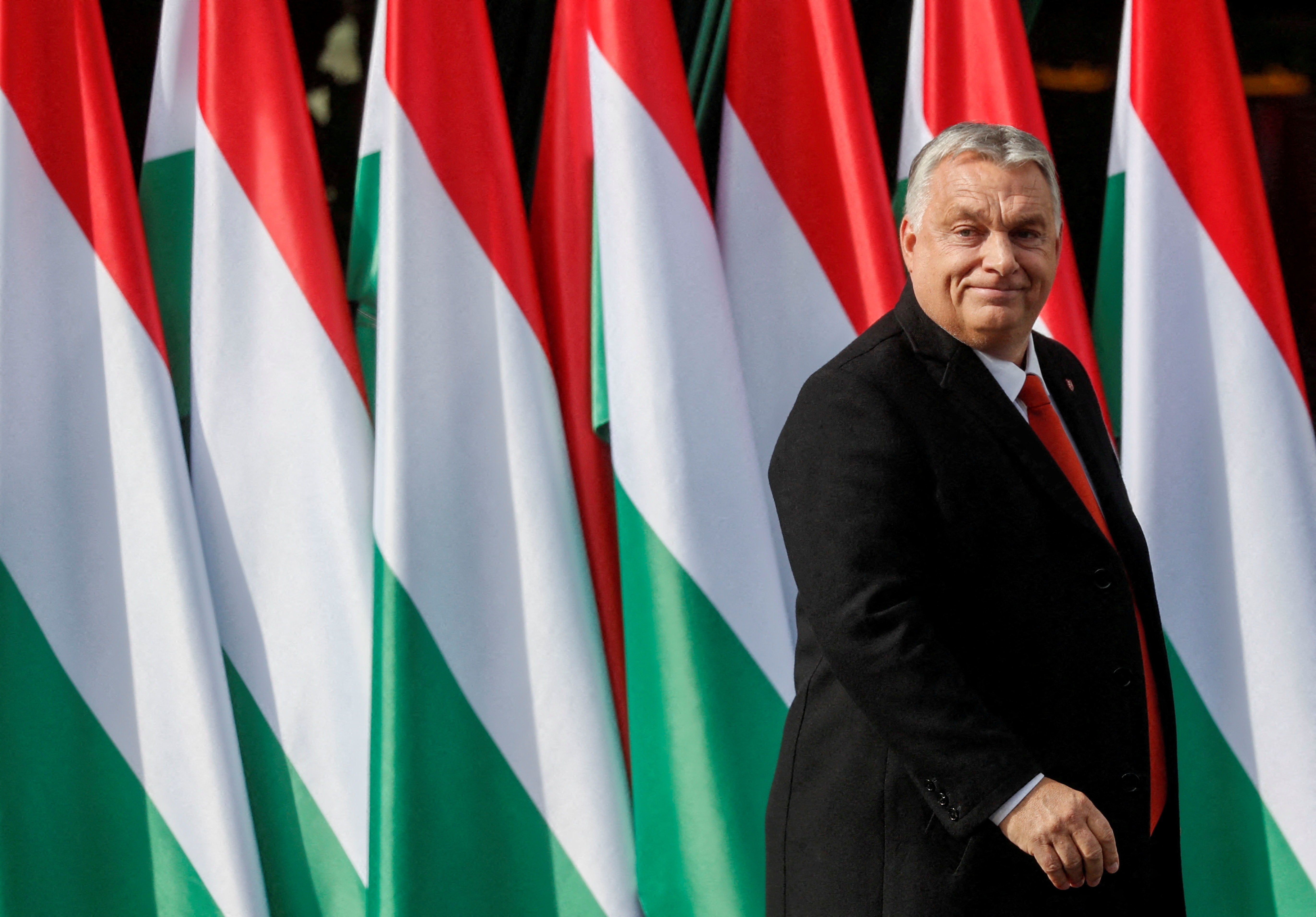 Hungarian PM Viktor Orban delivers a speech for National Day, in Zalaegerszeg