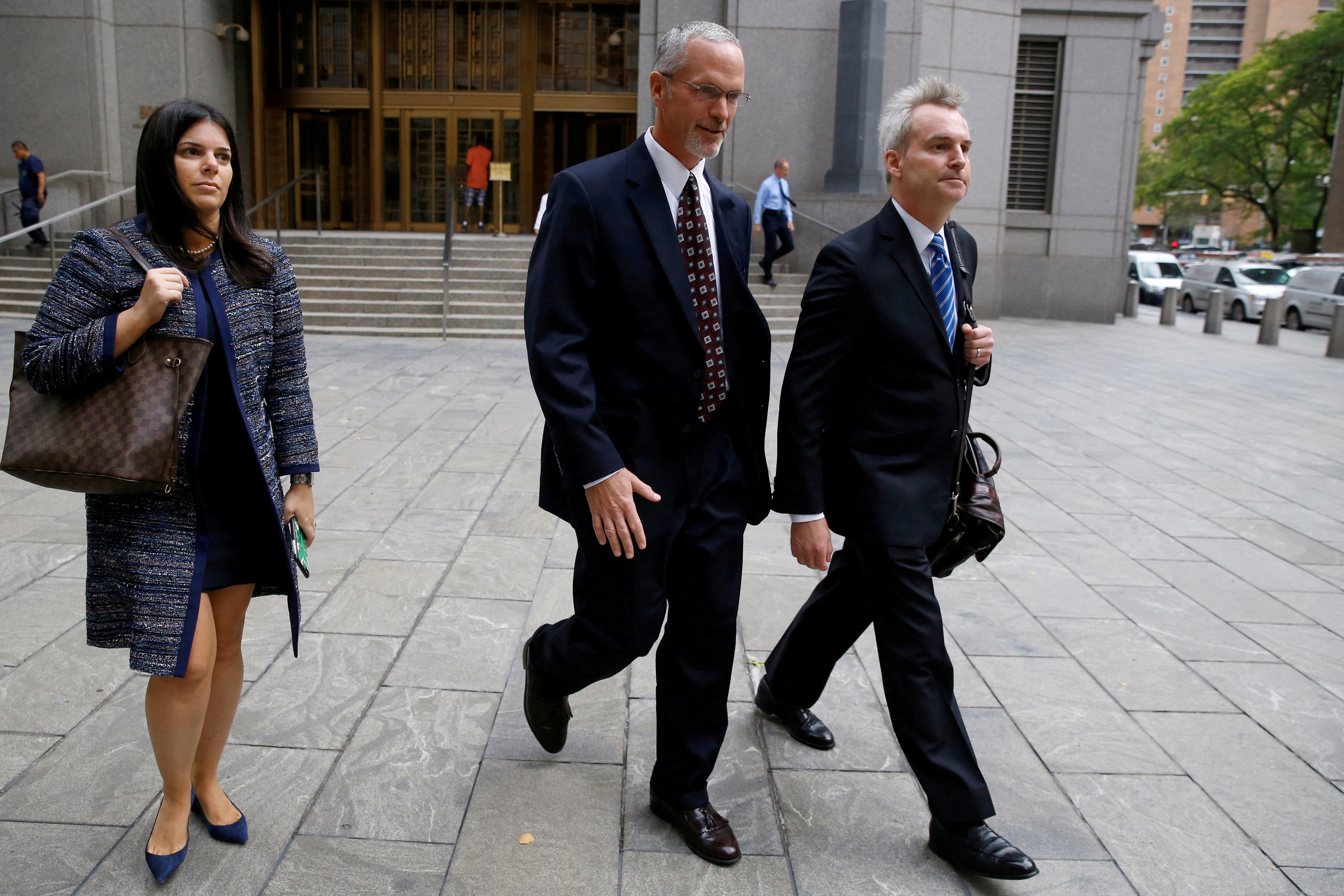 Connolly exits the Manhattan federal courthouse