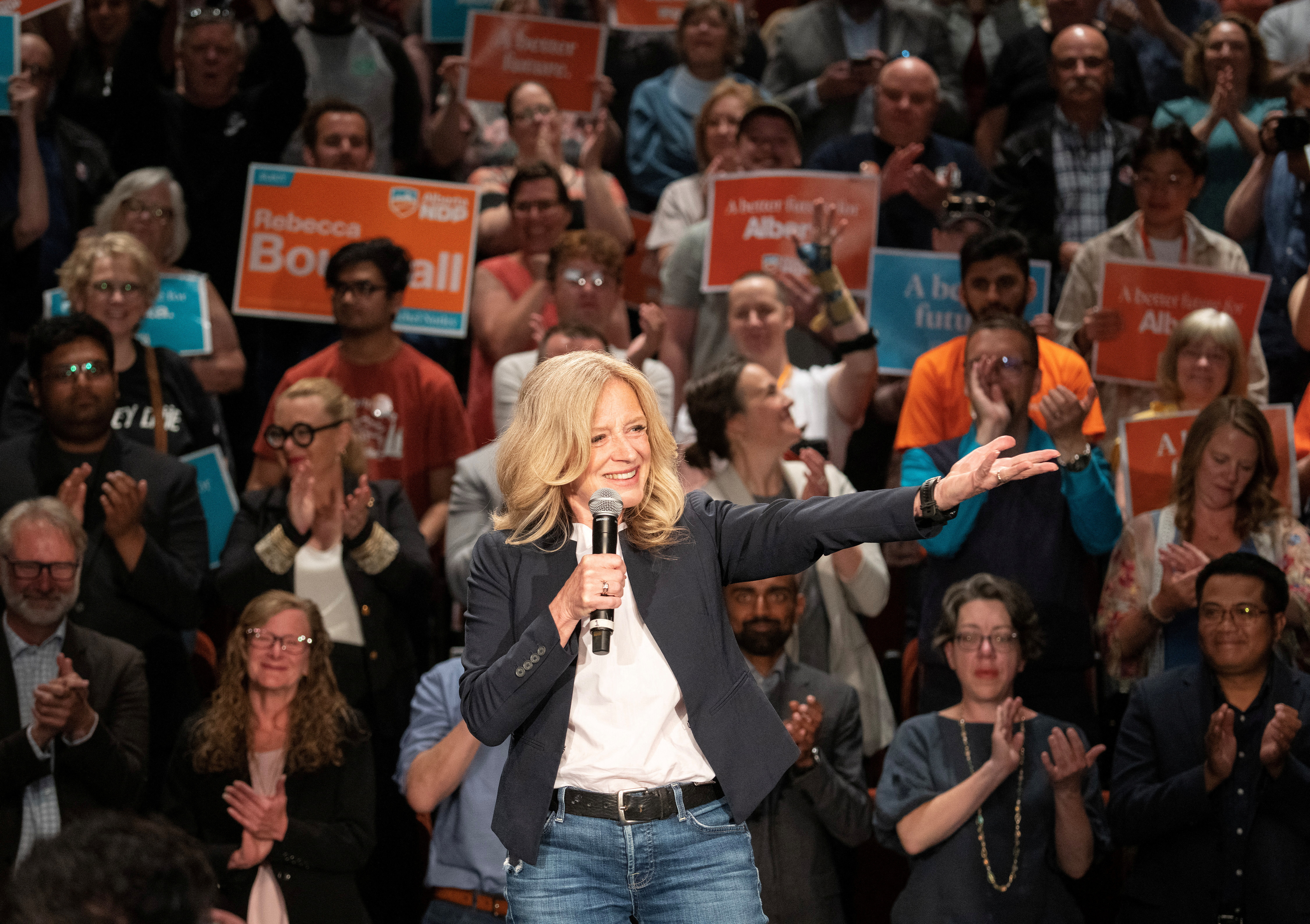 NDP leader Notley holds provincial election campaign rally in Calgary, AB