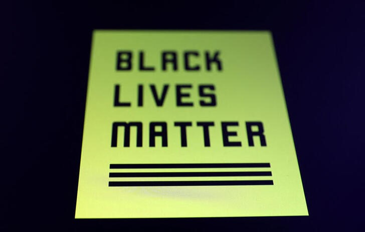 Illustration shows Black Lives Matter logo