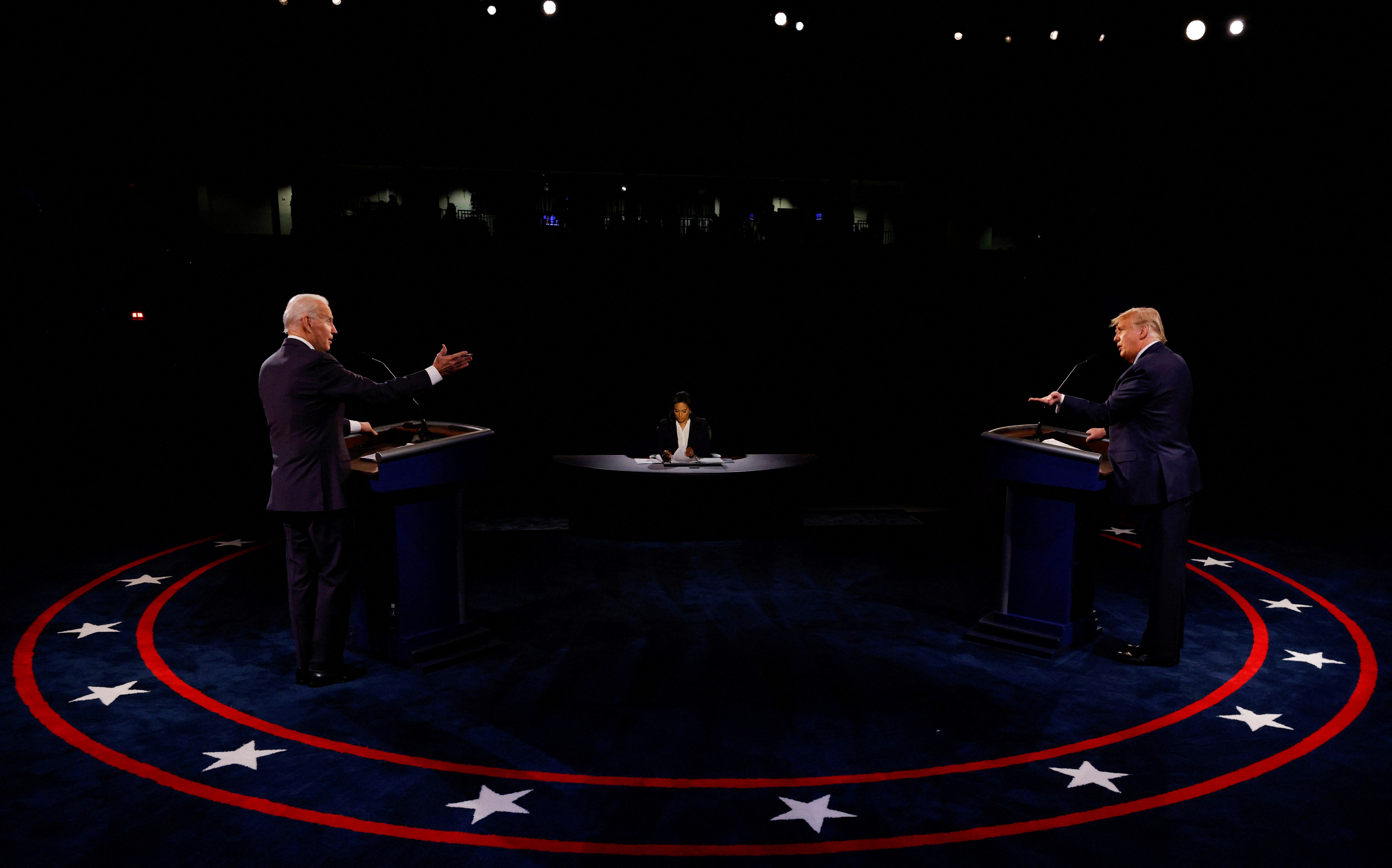 Democratic presidential nominee Biden and President Trump participate in their second debate in Nashville
