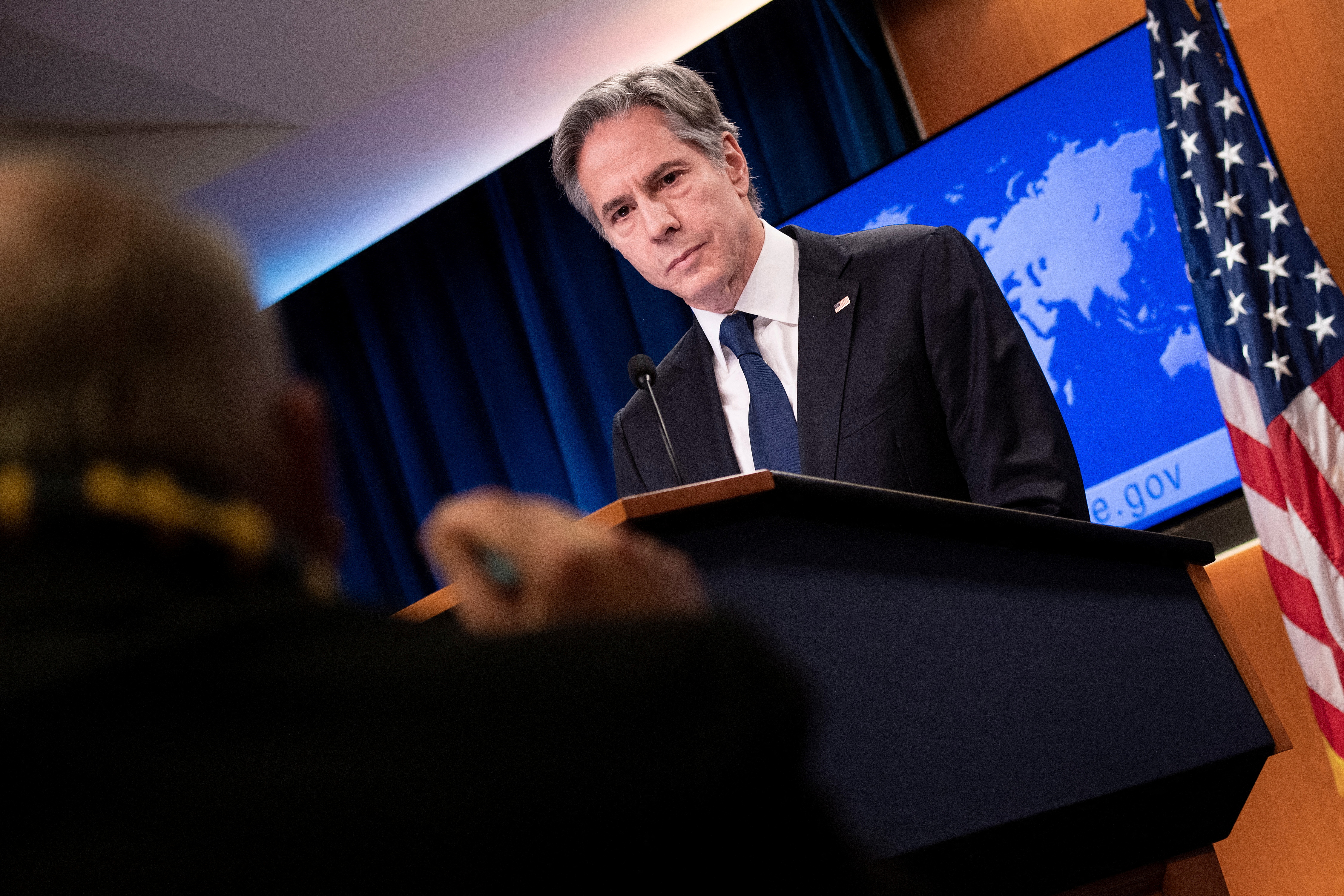 U.S. Secretary of State Blinken speaks about Russia and Ukraine in Washington
