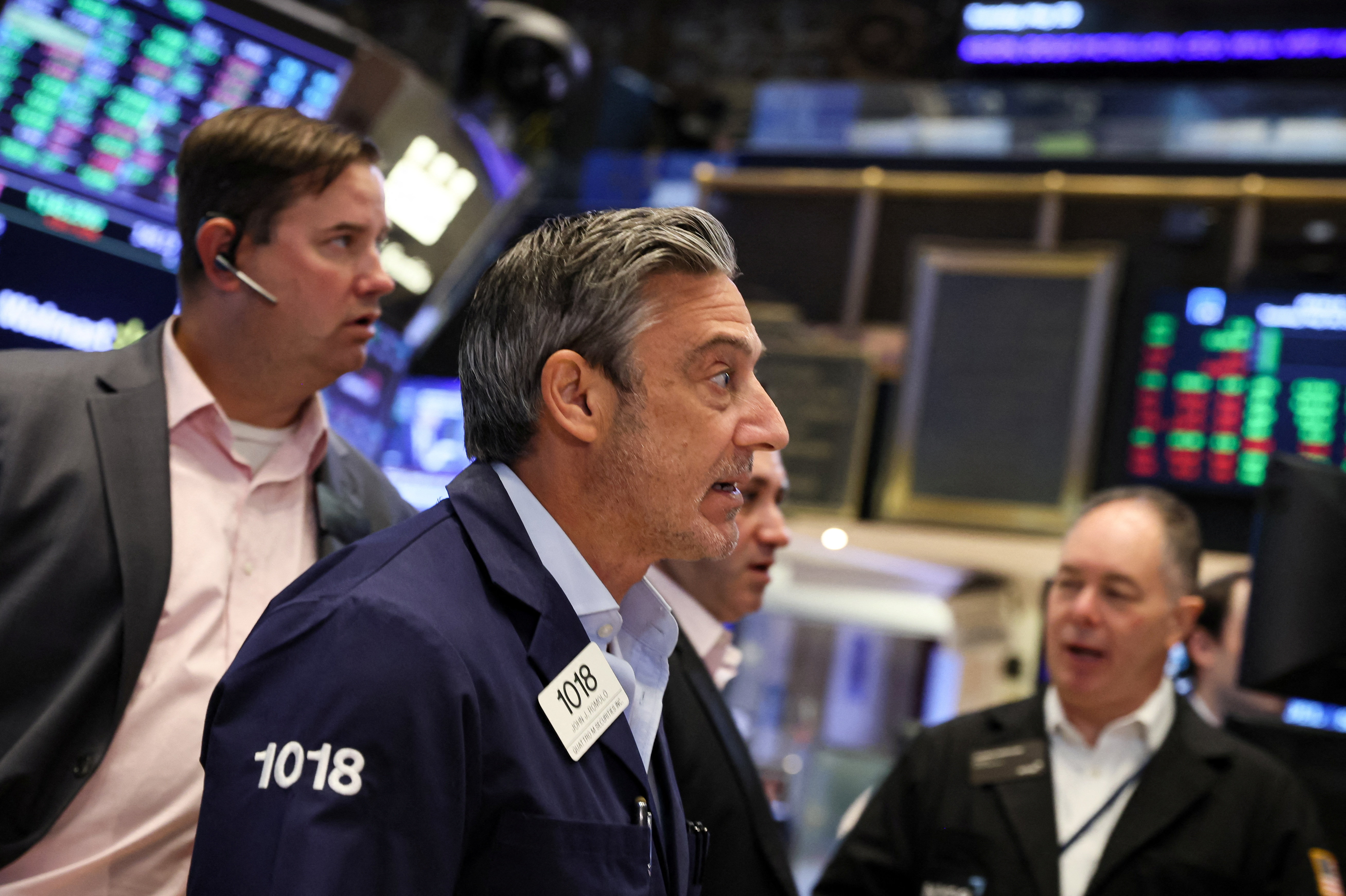 Photo de traders à la Bourse de New York