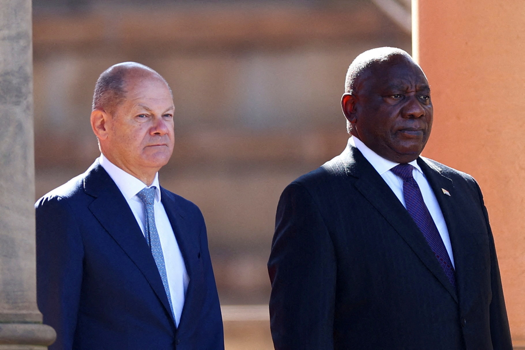 South African President Ramaphosa and German chancellor Scholz hold a joint news conference