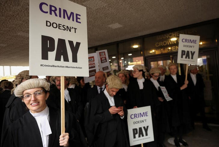 Criminal barristers protest in Manchester