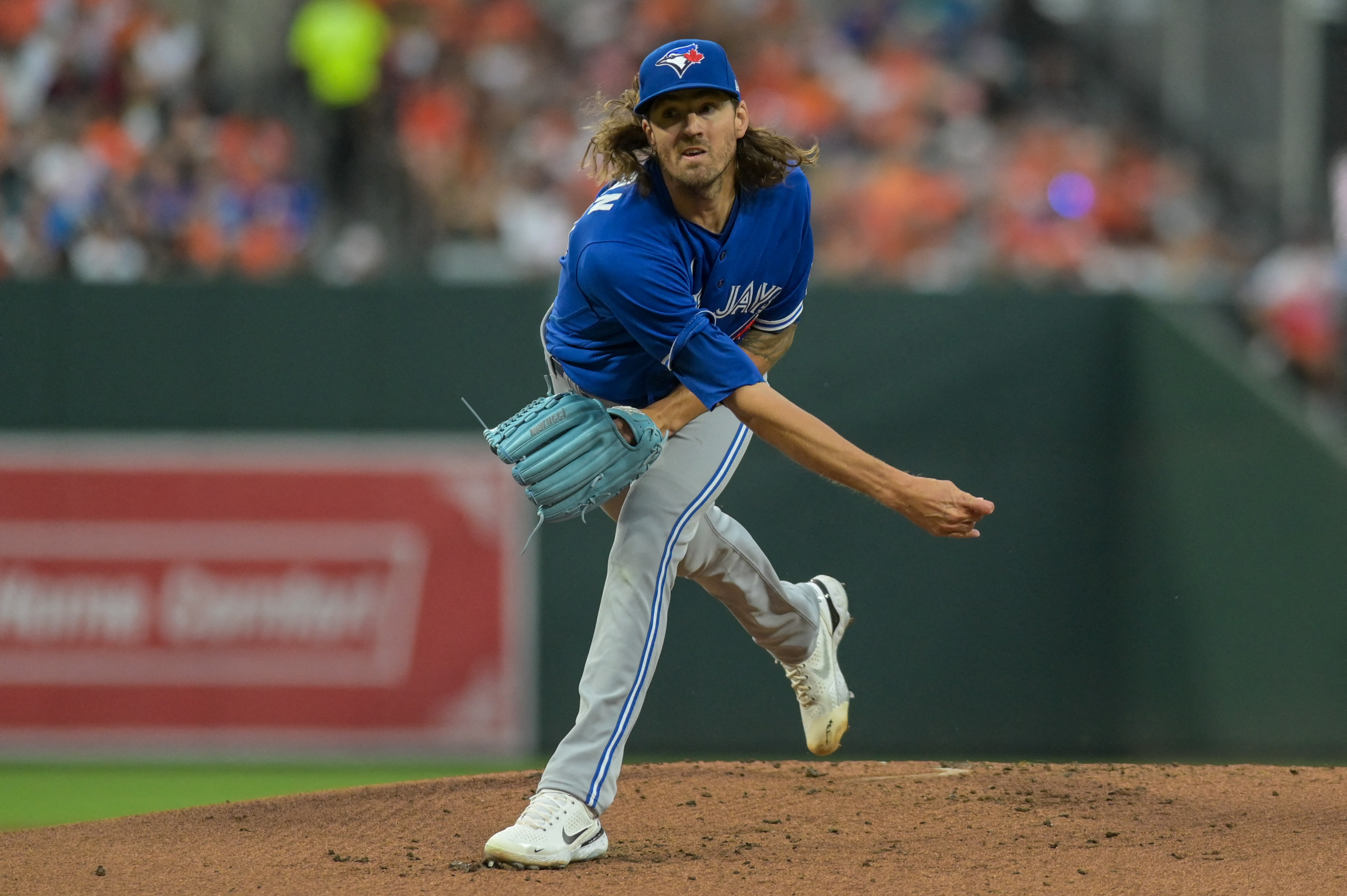 Baltimore, United States. 19th July, 2023. Baltimore Orioles' Starting  Pitcher Dean Kremer (64) set to throw out the first pitch against the Los  Angeles Dodgers on July 19th 2023 at Oriole Park