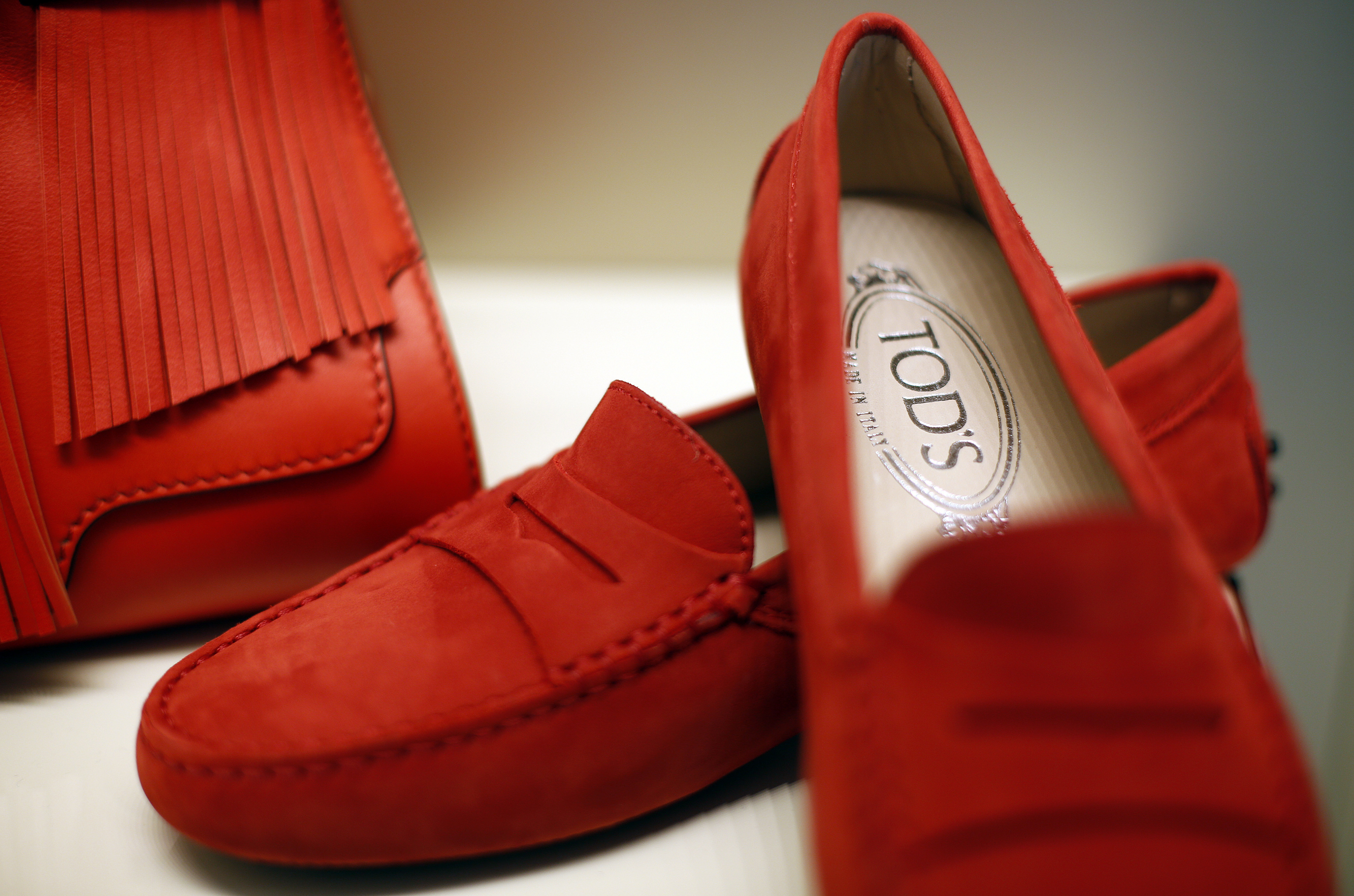 Luxury shoes for men - Tod's loafers in red suede