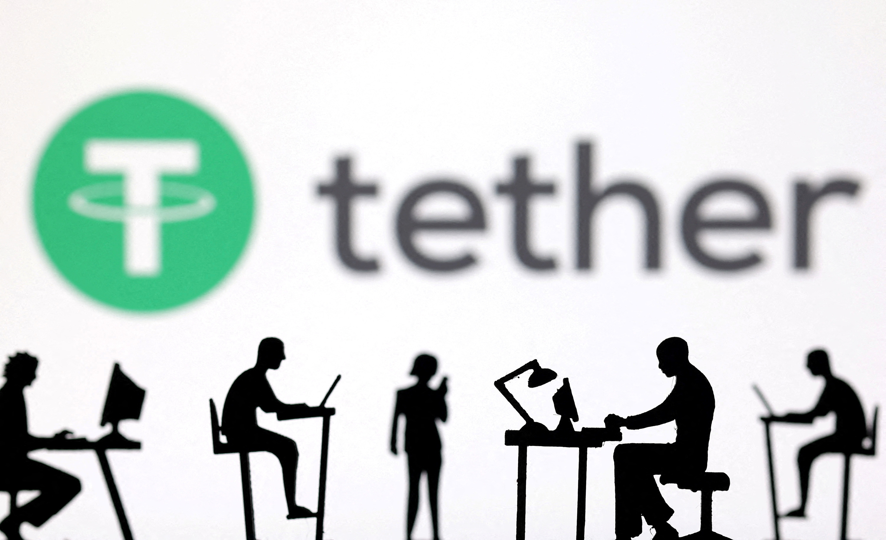 Illustration shows Tether logo