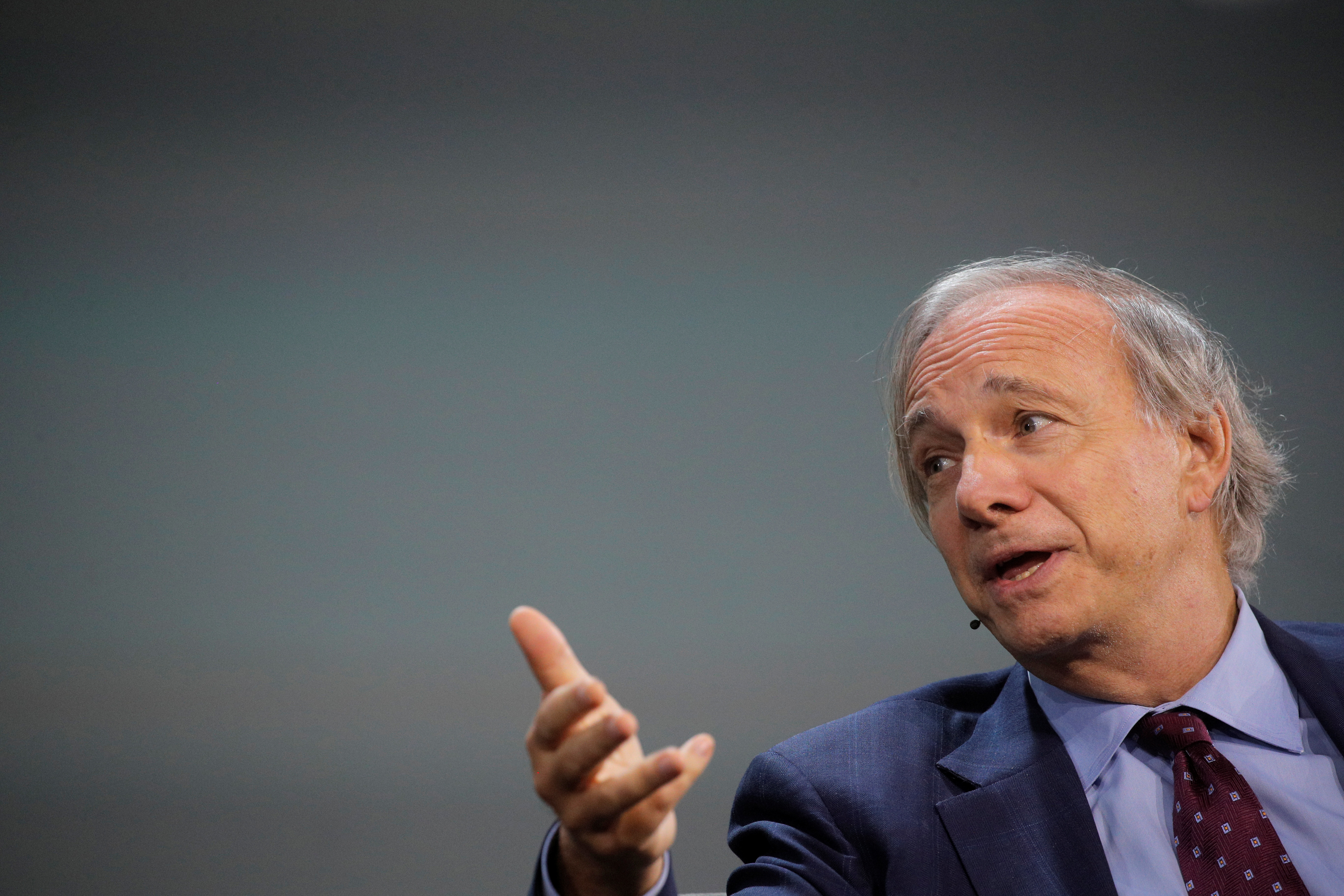 Ray Dalio, Bridgewater's Co-Chairman and Co-Chief Investment Officer speaks during the Skybridge Capital SALT New York 2021 conference in New York