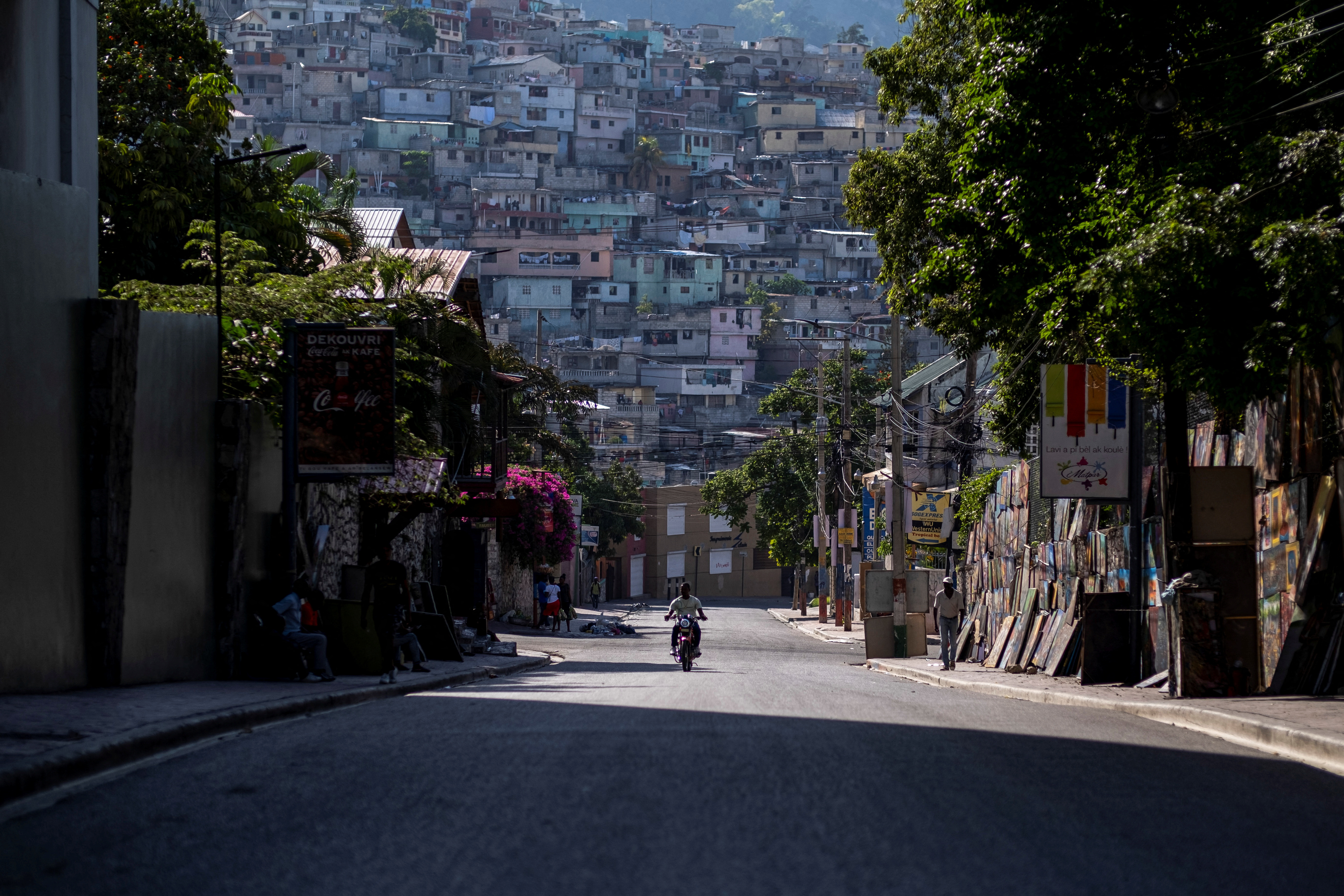 Quiet streets in Port-au-Prince
