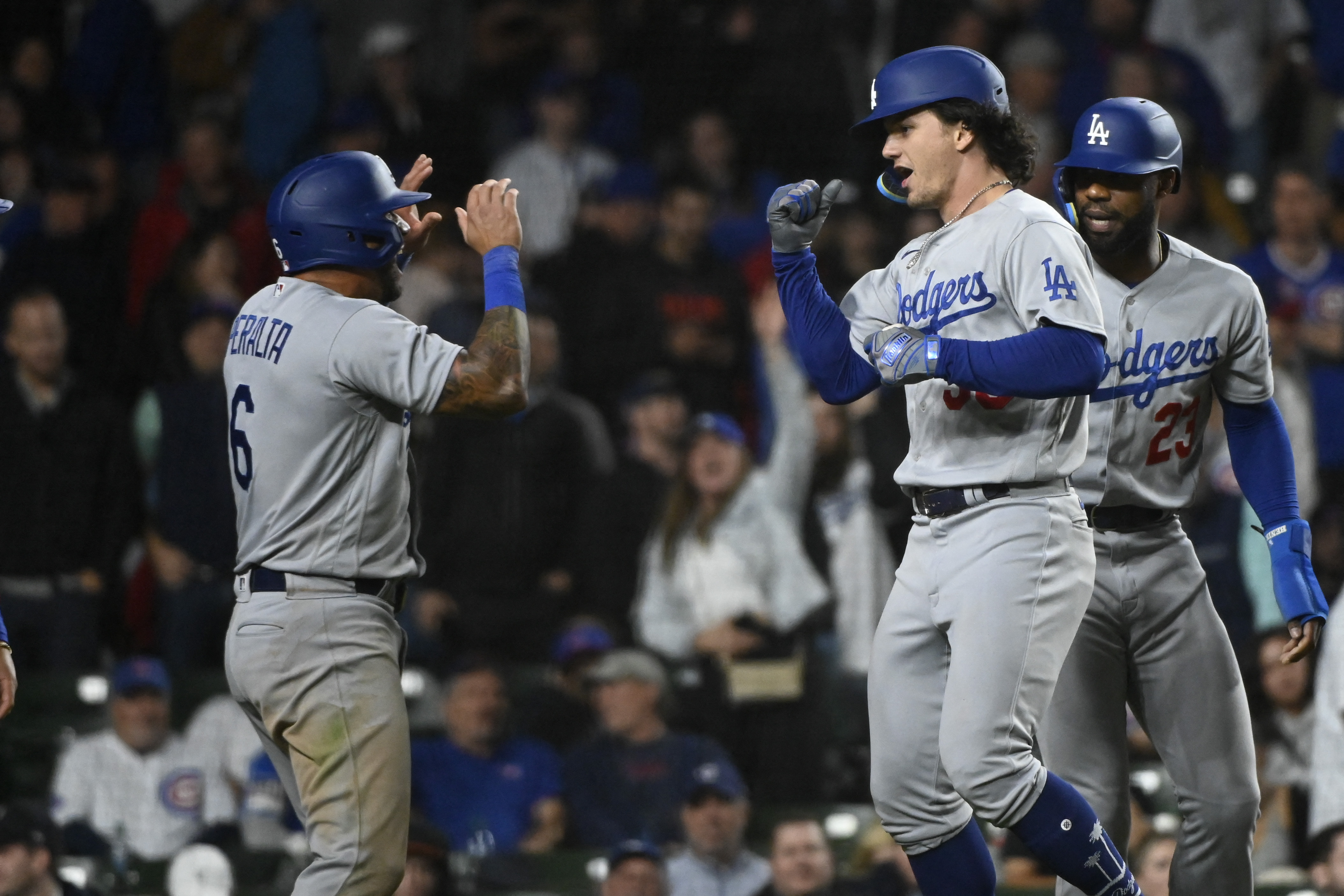 Los Angeles Dodgers center fielder James Outman (33) bats in the third  inning during a regular season game between the Milwaukee Brewers and Los  Angel Stock Photo - Alamy