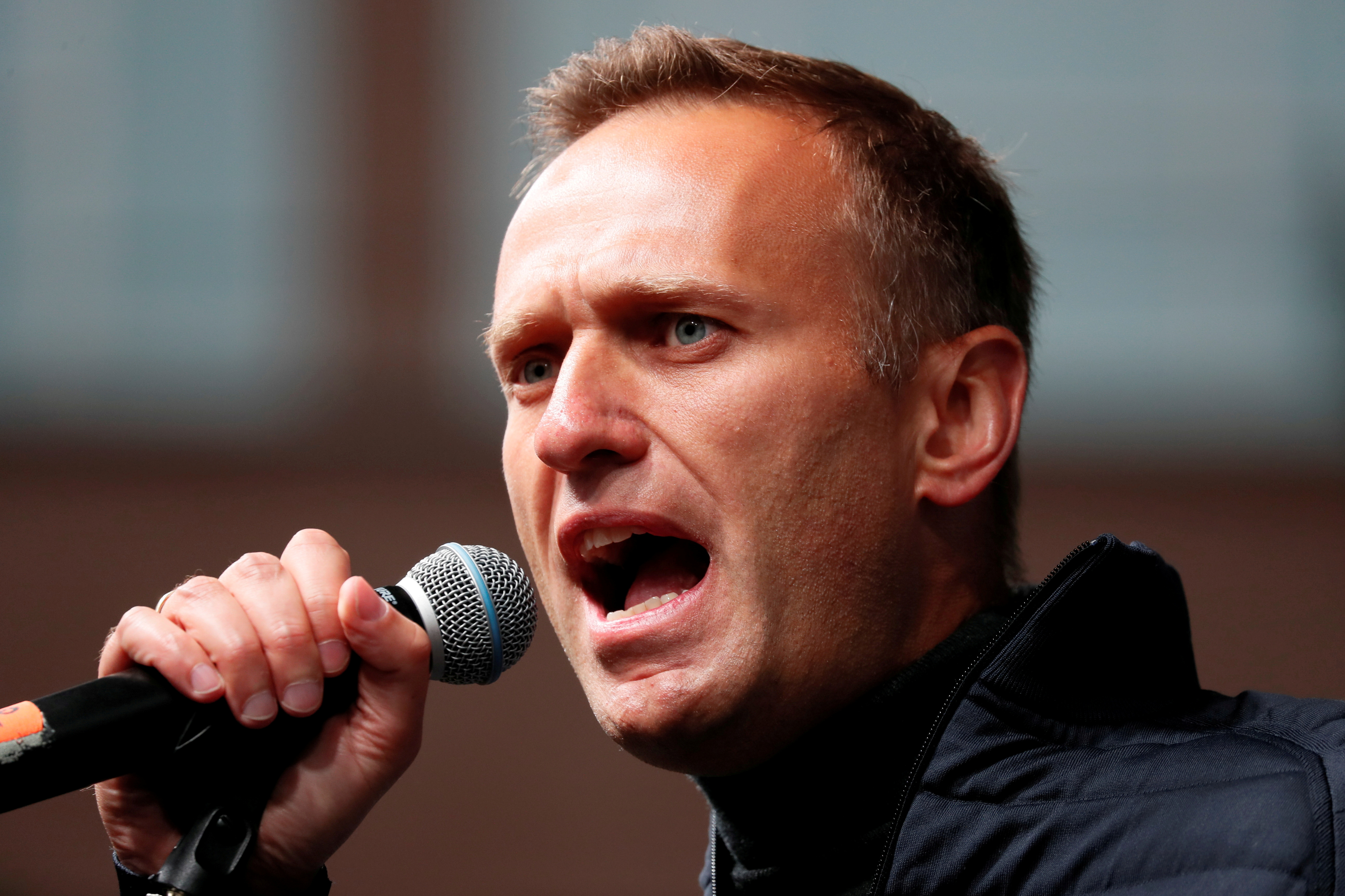 FILE PHOTO: Russian opposition figure Navalny attends a rally to demand the release of detained protesters in Moscow