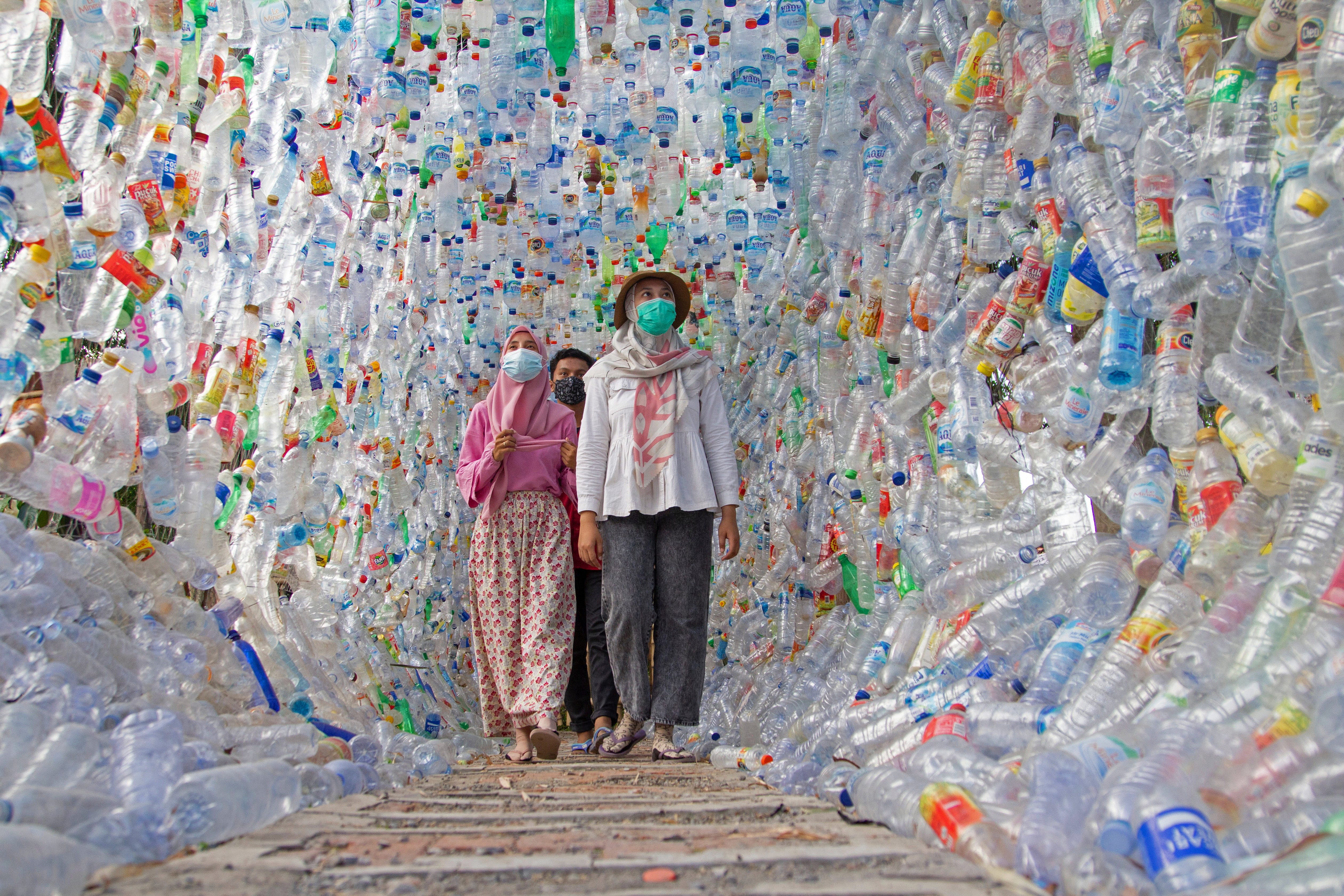Museum constructed with plastic waste in Gresik regency near Surabaya