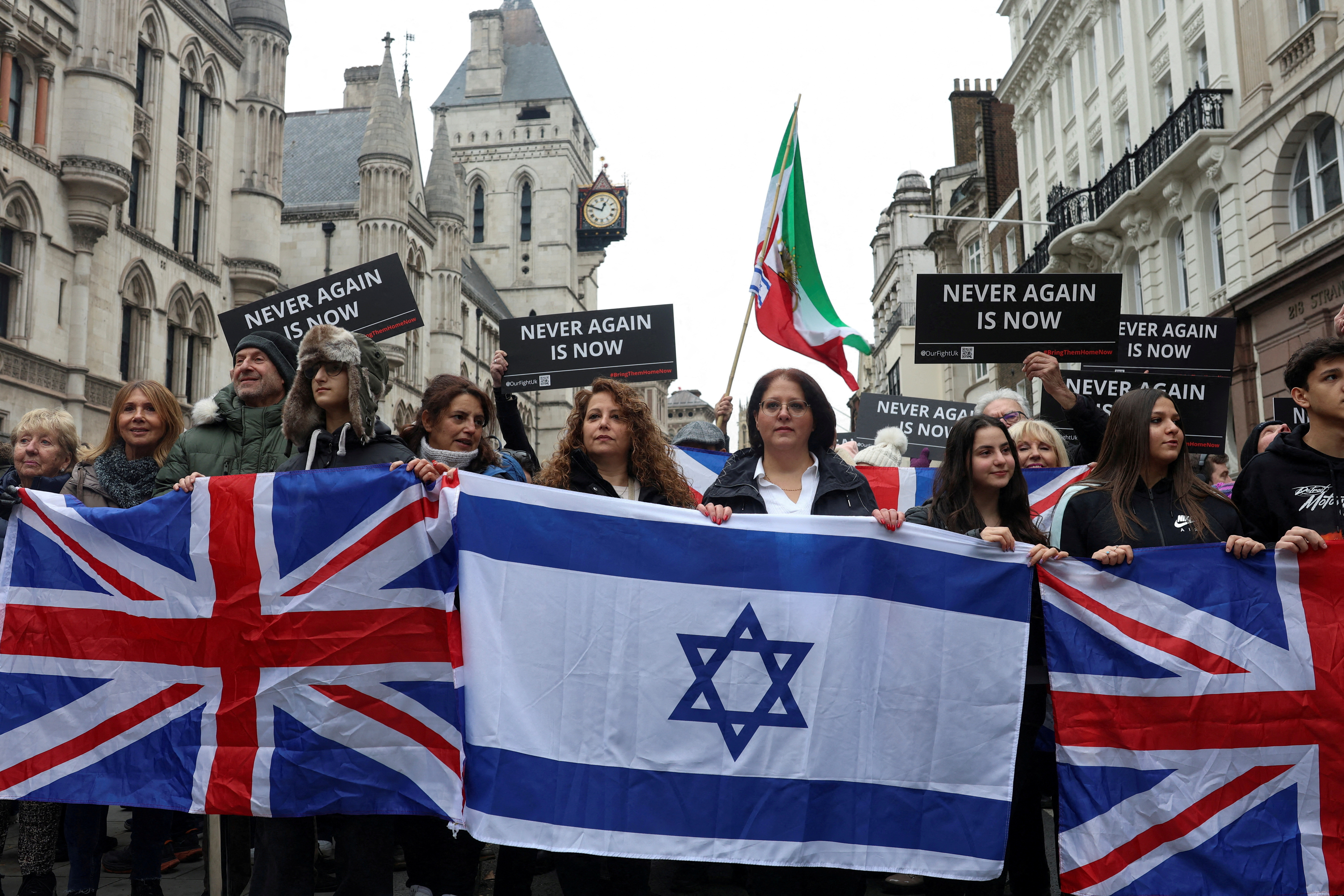 Solidarity march against antisemitism in London