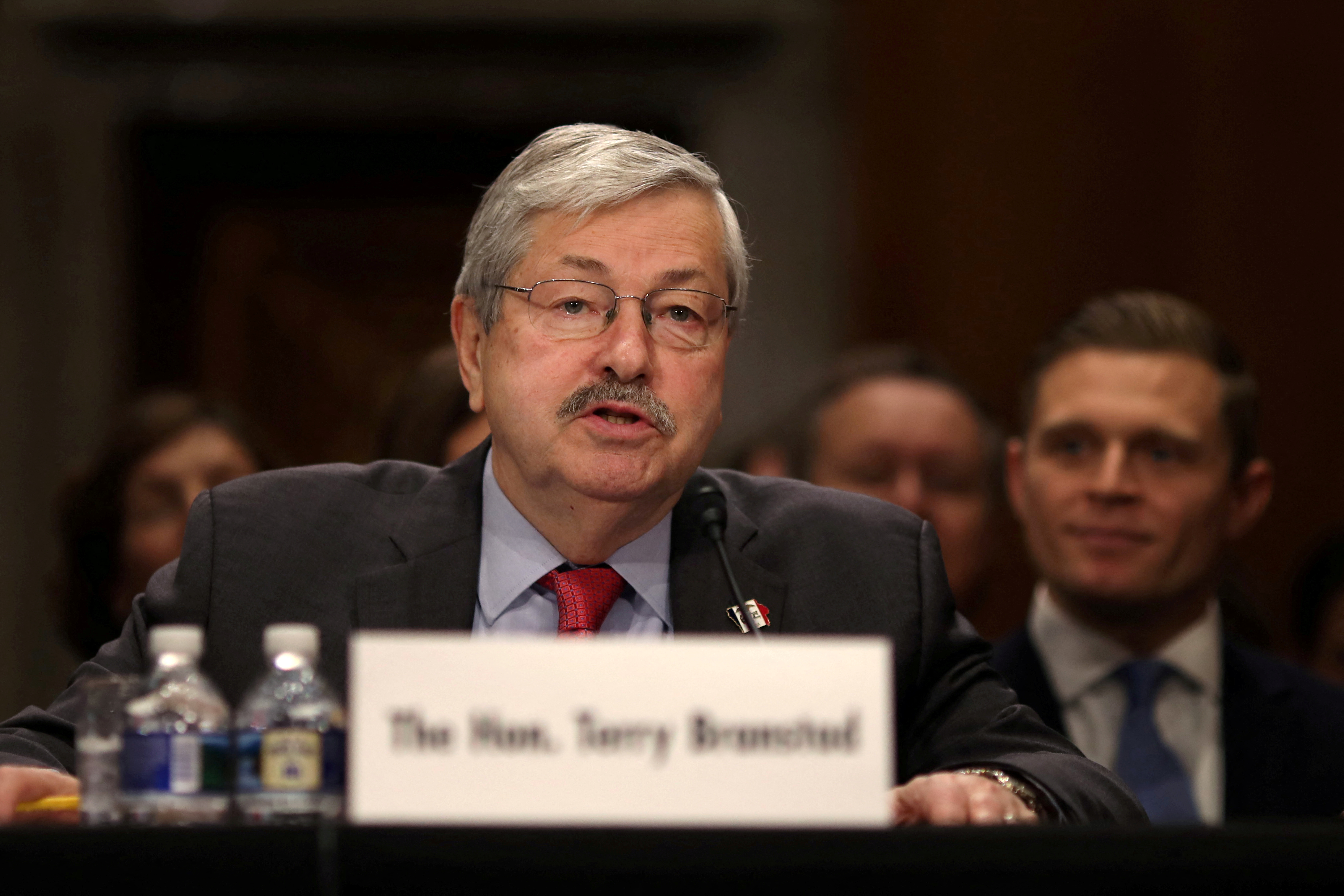 Iowa Governor Terry Branstad testifies before a Senate Foreign Relations Committee confirmation hearing on his nomination to be U.S. ambassador to China at Capitol Hill in Washington D.C.