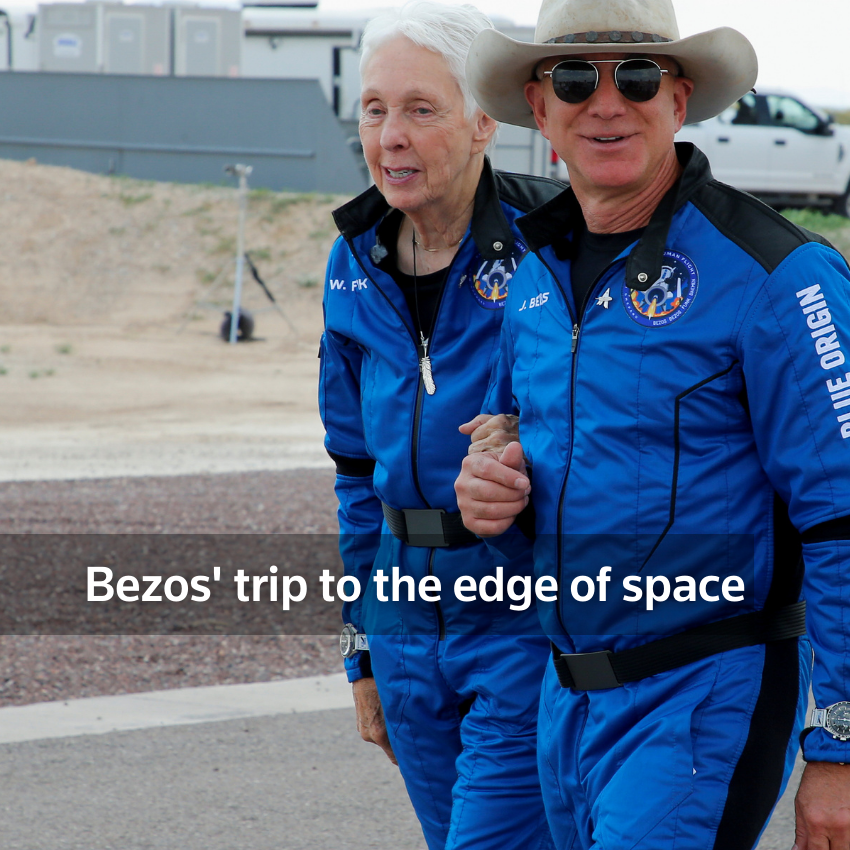 Bezos' trip to the edge of space