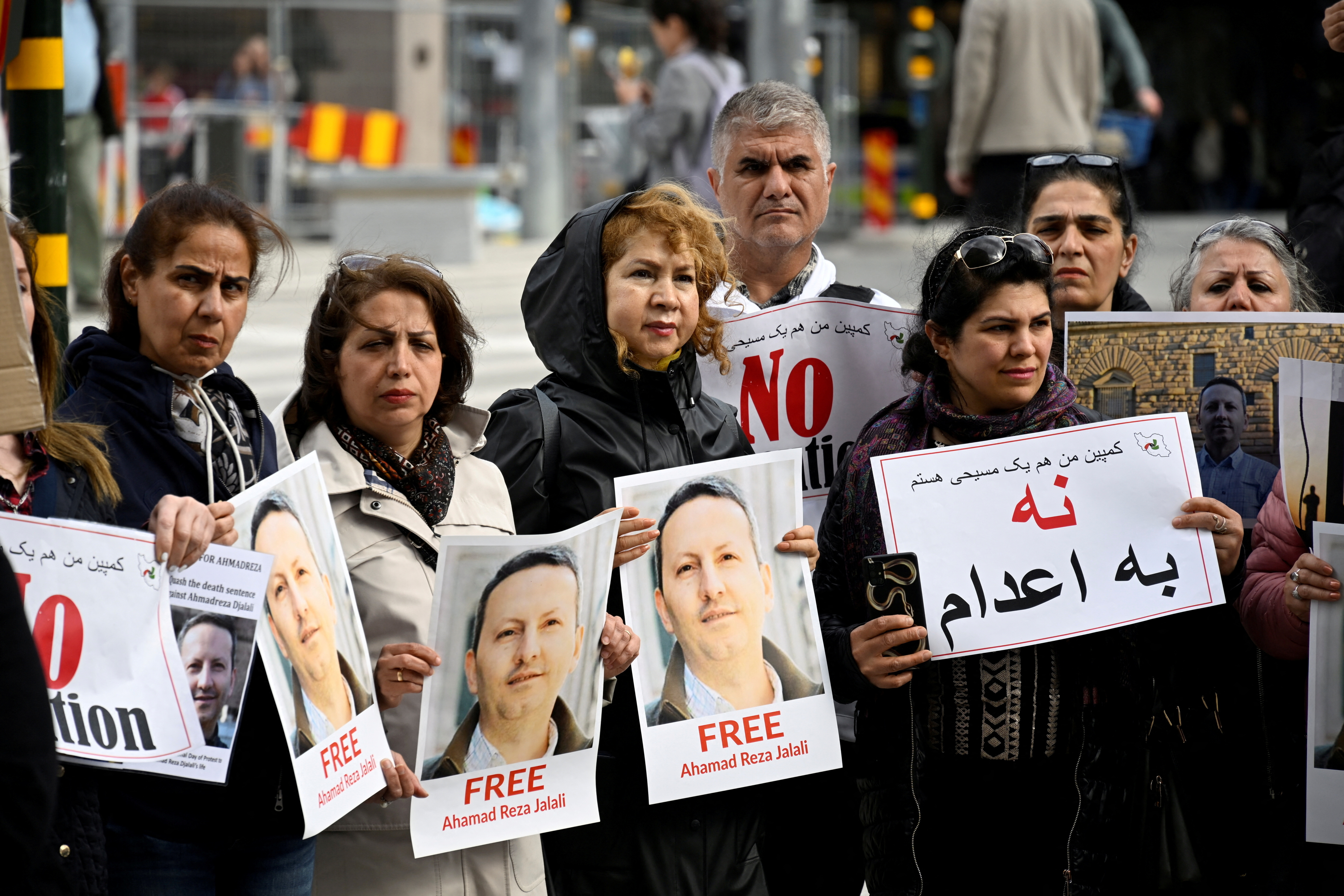 A demonstration supporting the Swedish-Iranian doctor and researcher Ahmadreza Djalali, who is imprisoned and sentenced to death in Iran, was held in Stockholm