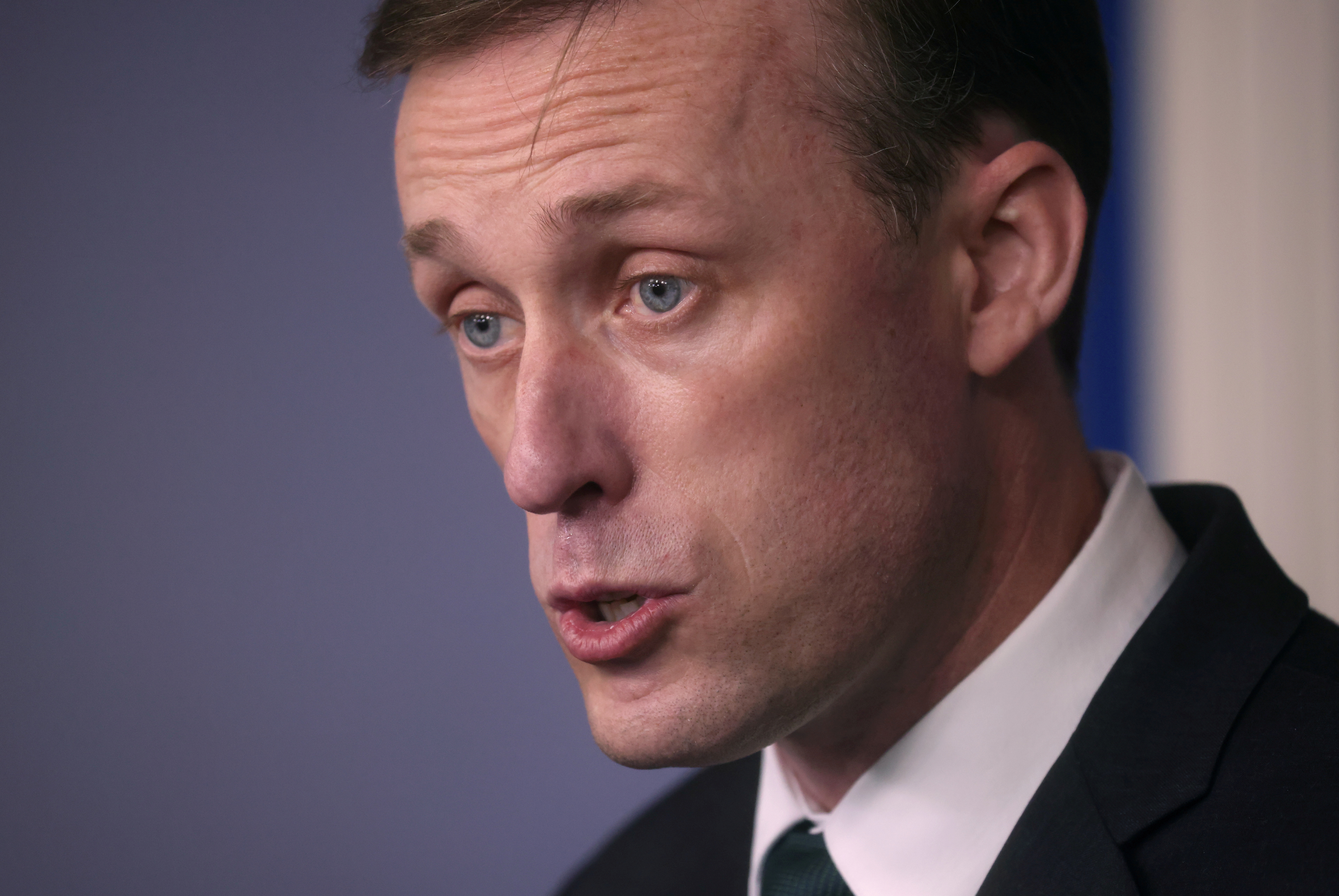 U.S. national security adviser Jake Sullivan takes part in a news briefing about the situation in Afghanistan at the White House in Washington, U.S., August 17, 2021. REUTERS/Leah Millis/File Photo