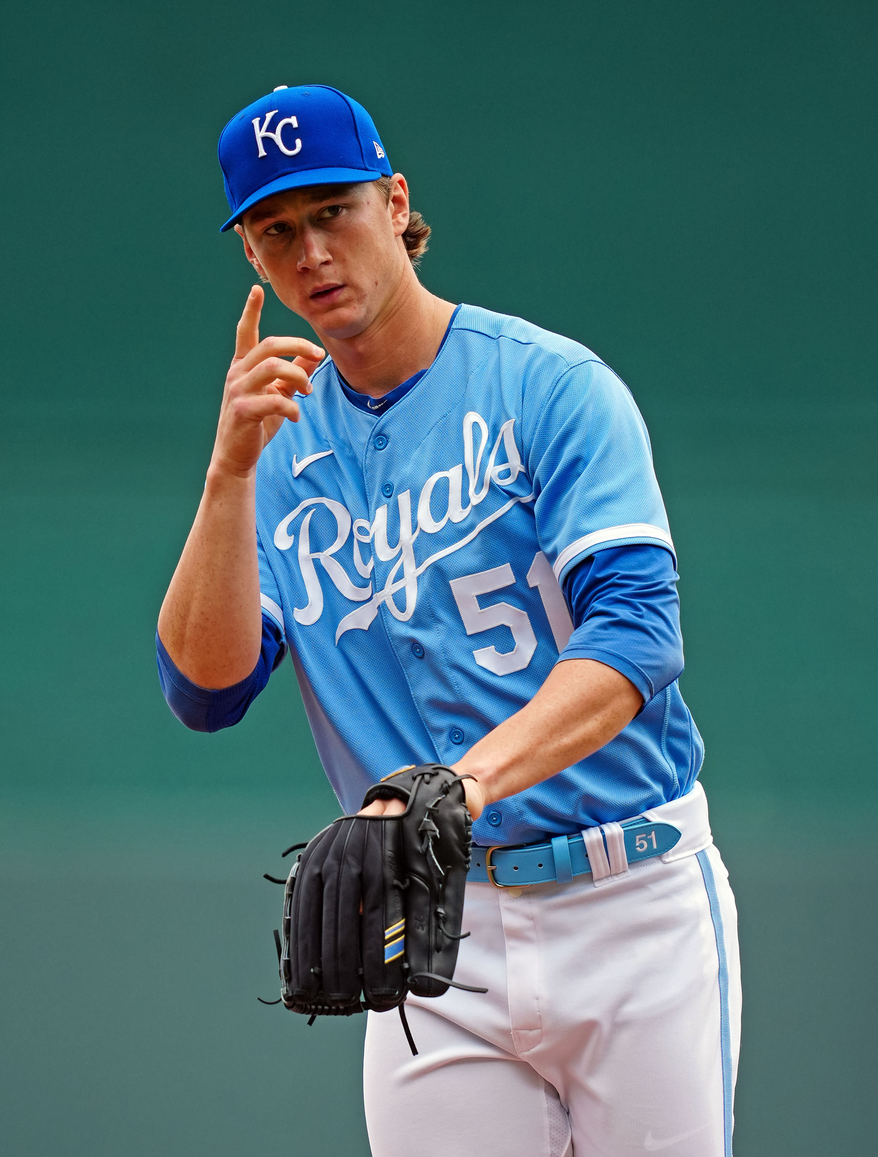 Top-selling Item] Brady Singer 51 Kansas City Royals Light Blue