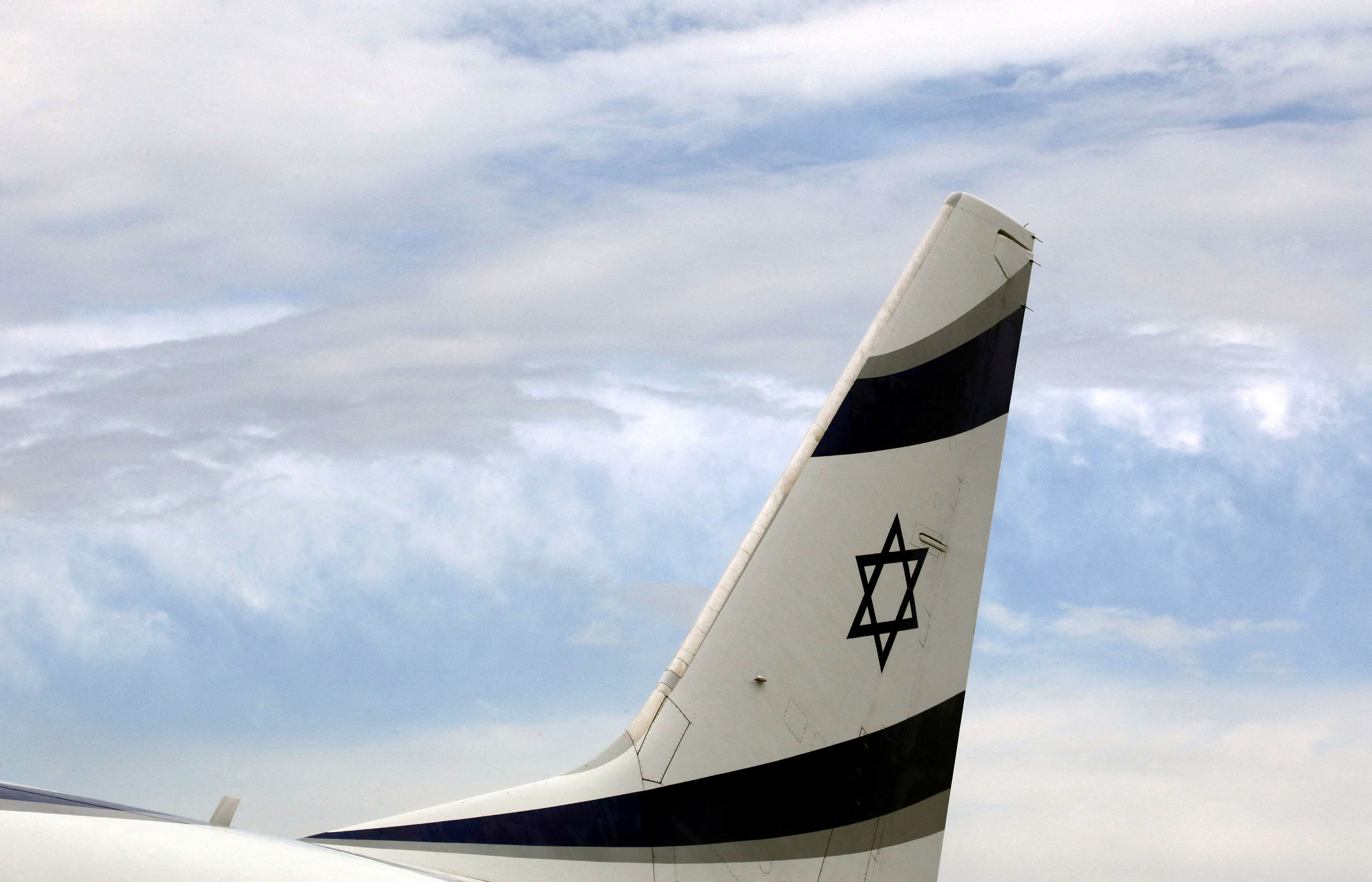 FILE PHOTO: An Israel El Al airlines plane is seen after landing at Nice international airport, France
