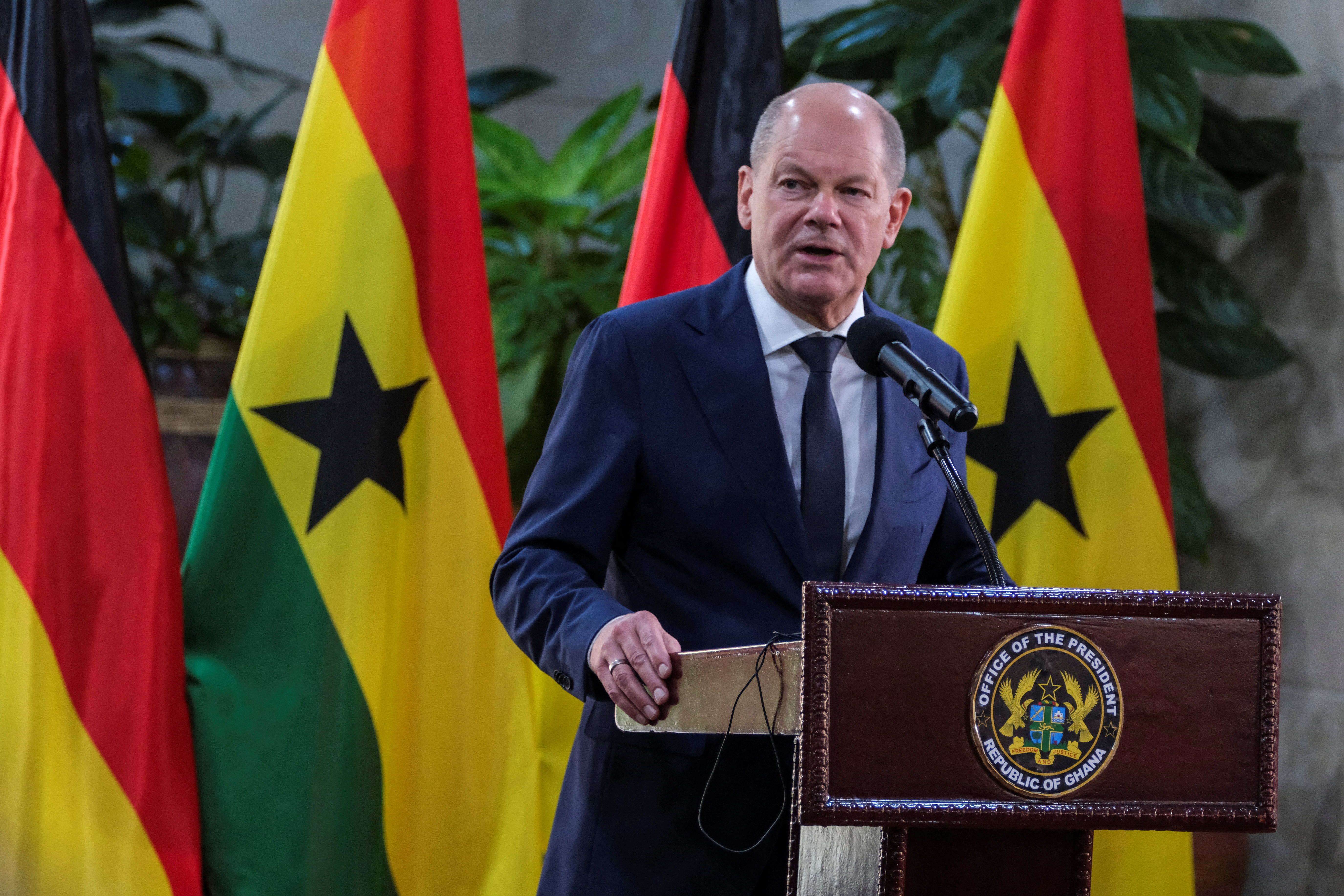 Germany Chancellor Olaf Scholz visits Ghana