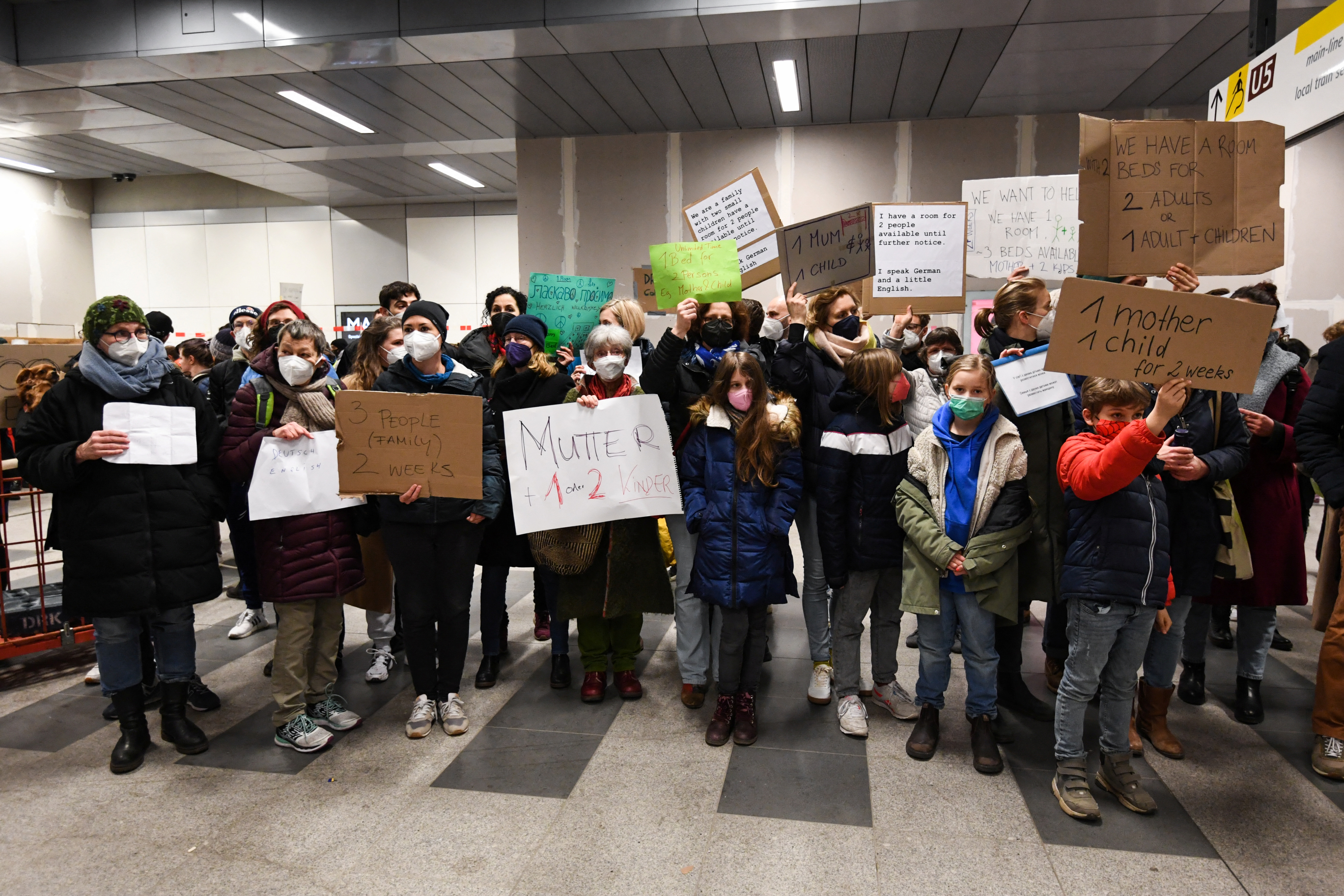 Refugees fleeing from Ukraine arrive in Berlin