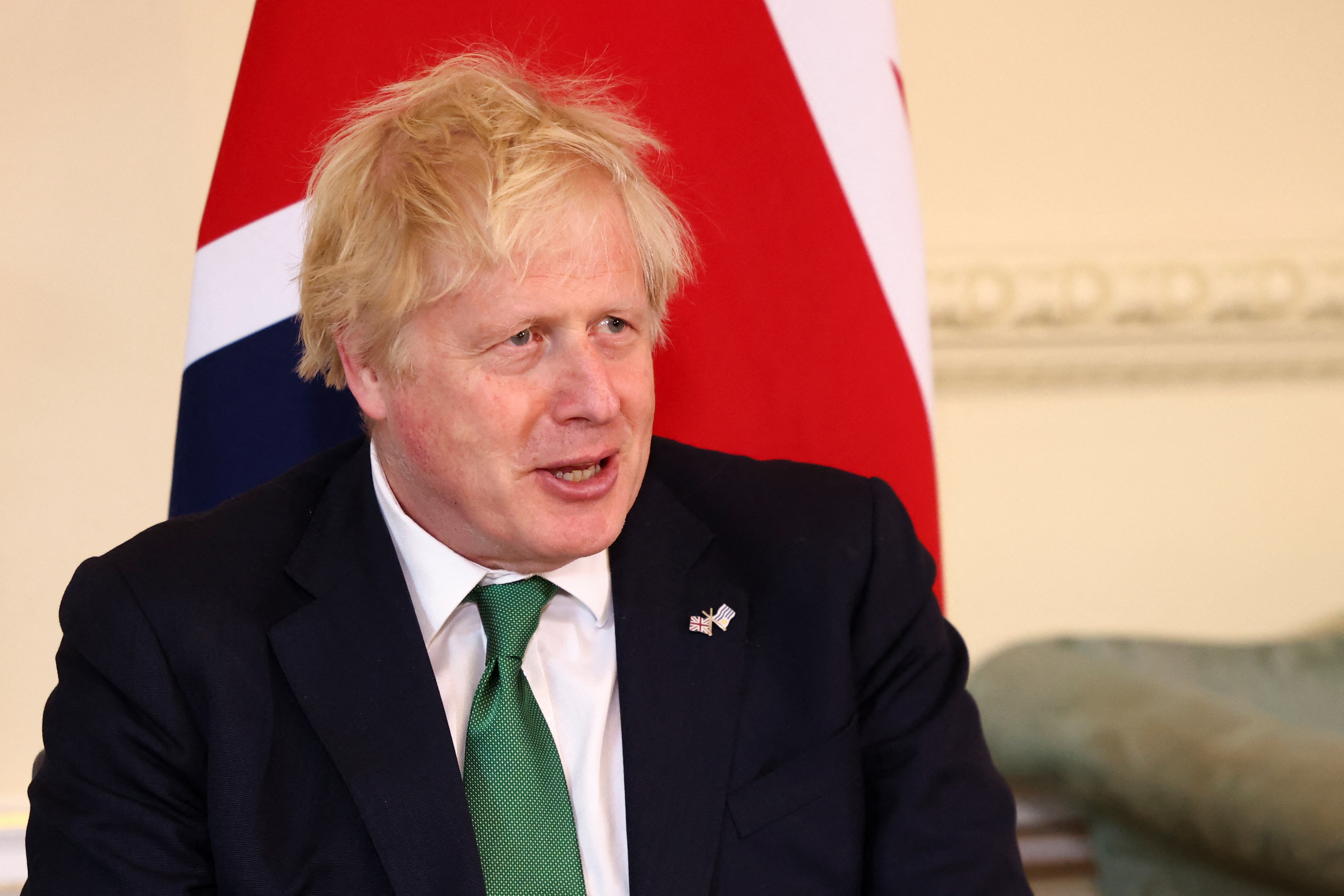 British PM Johnson meets with Uruguay's President Lacalle Pou in London