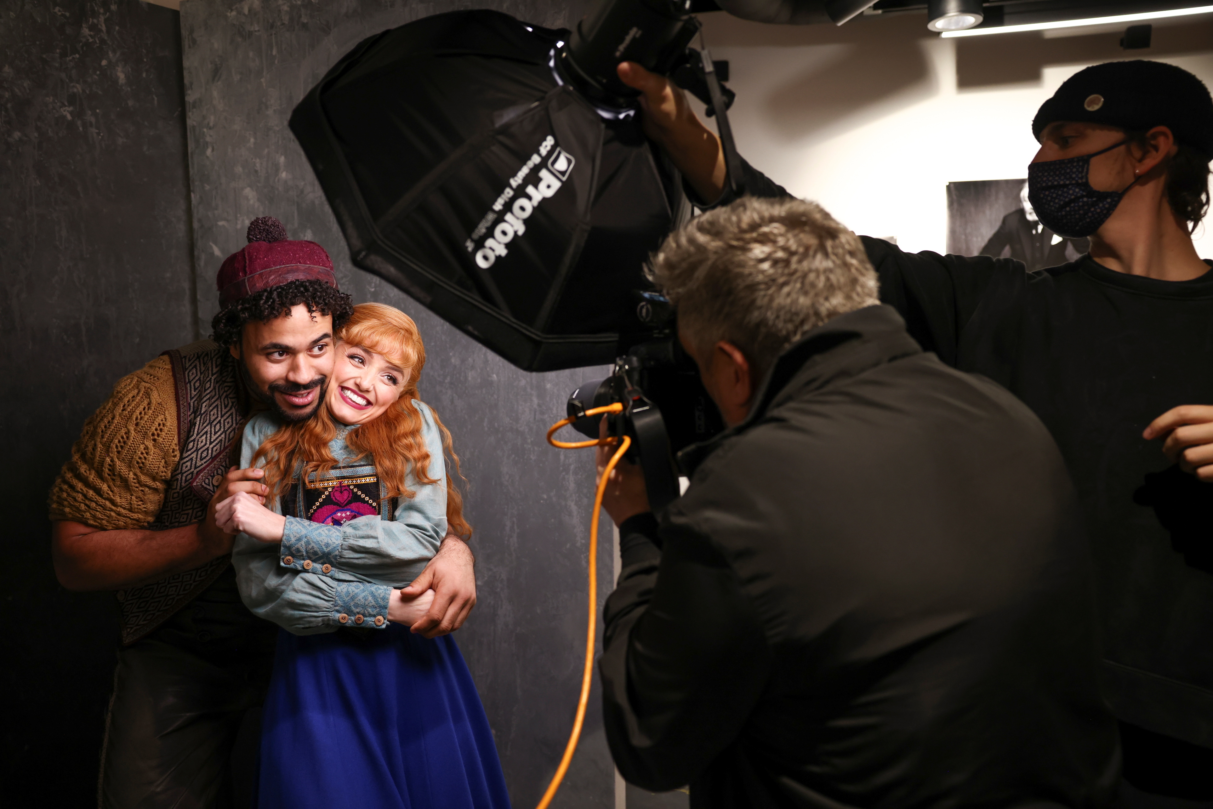 Renowned British photographer Rankin photographs cast members of Disney's West End musical 'Frozen' for his 'Performance by Rankin' series, in London, Britain, November 3, 2021. REUTERS/Henry Nicholls