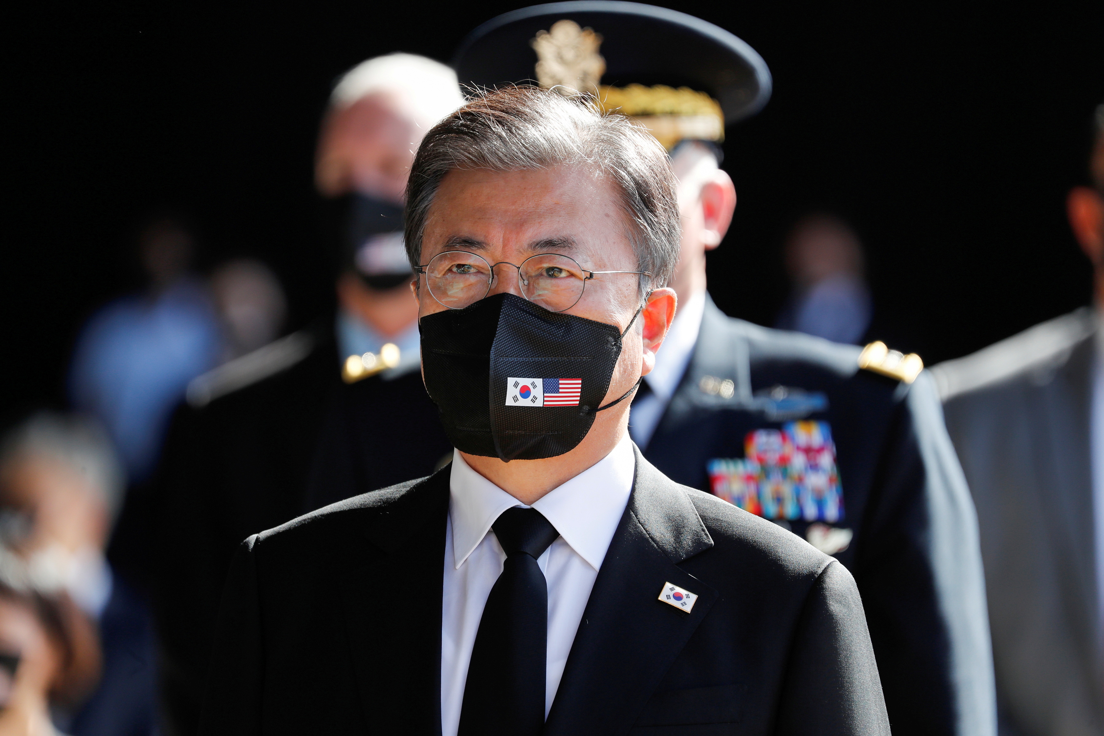 South Korea's President Moon Jae-in attends repatriation ceremony in Hawaii