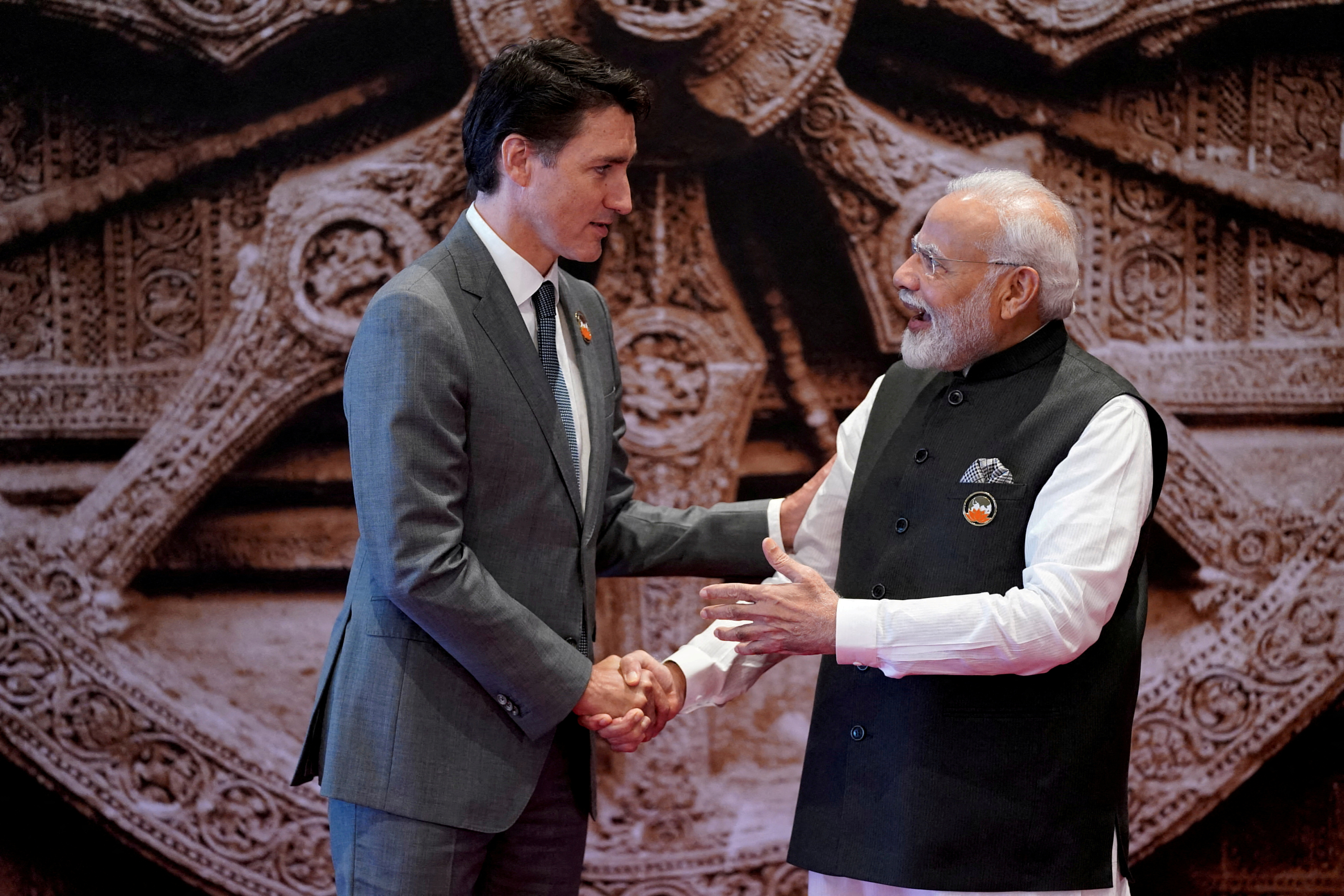 Trudeau and Modi at G20 summit in India