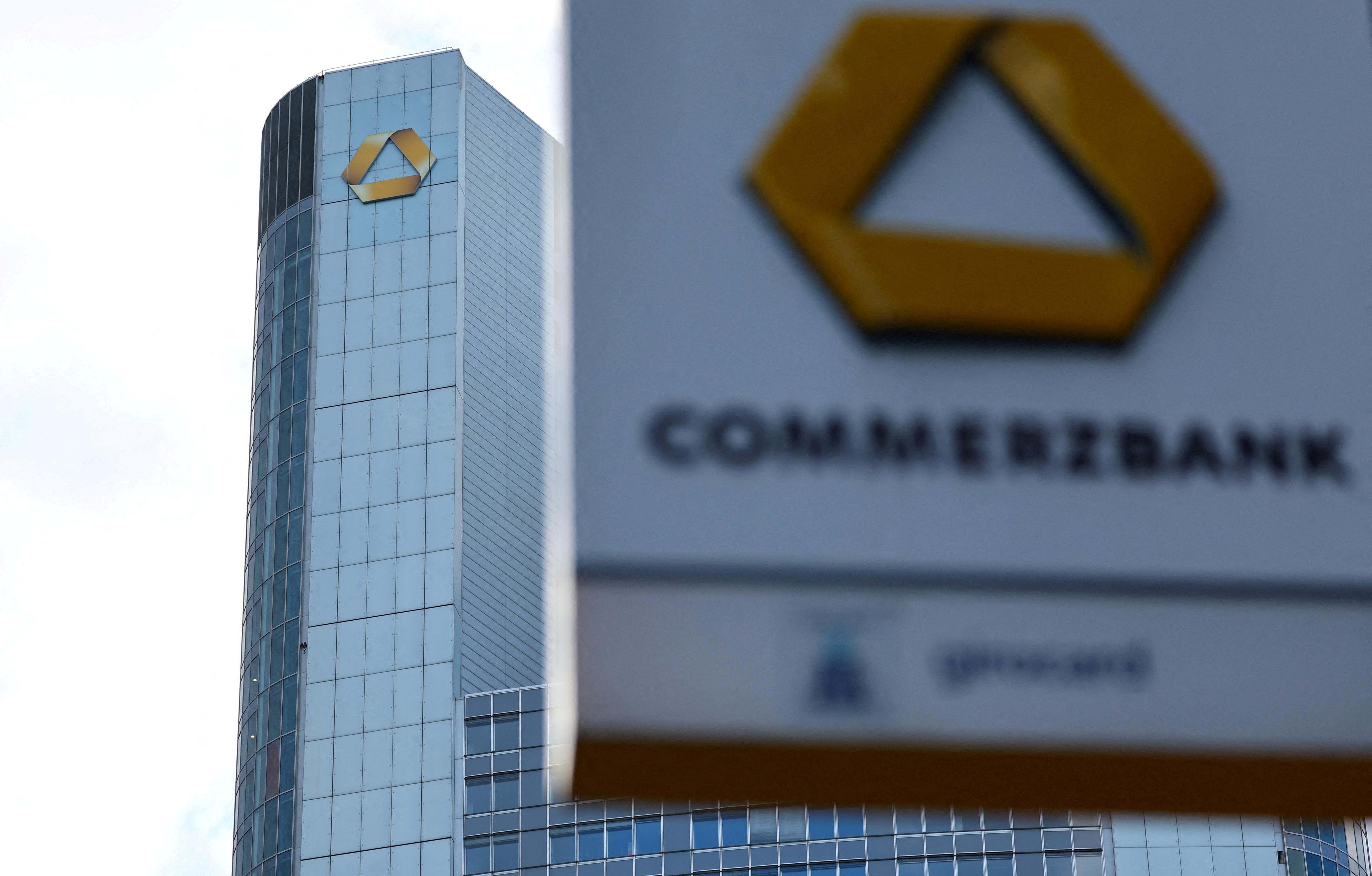 Germany's Commerzbank rejoins German share prize index DAX in Frankfurt
