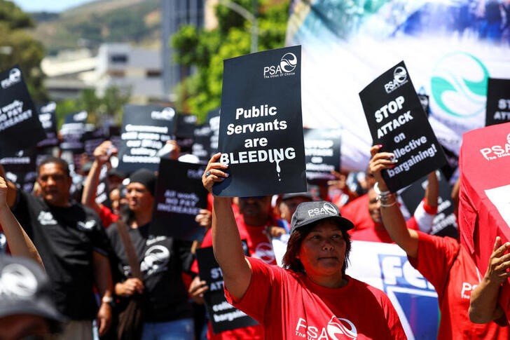 South African public sector union strikes amid a pay dispute