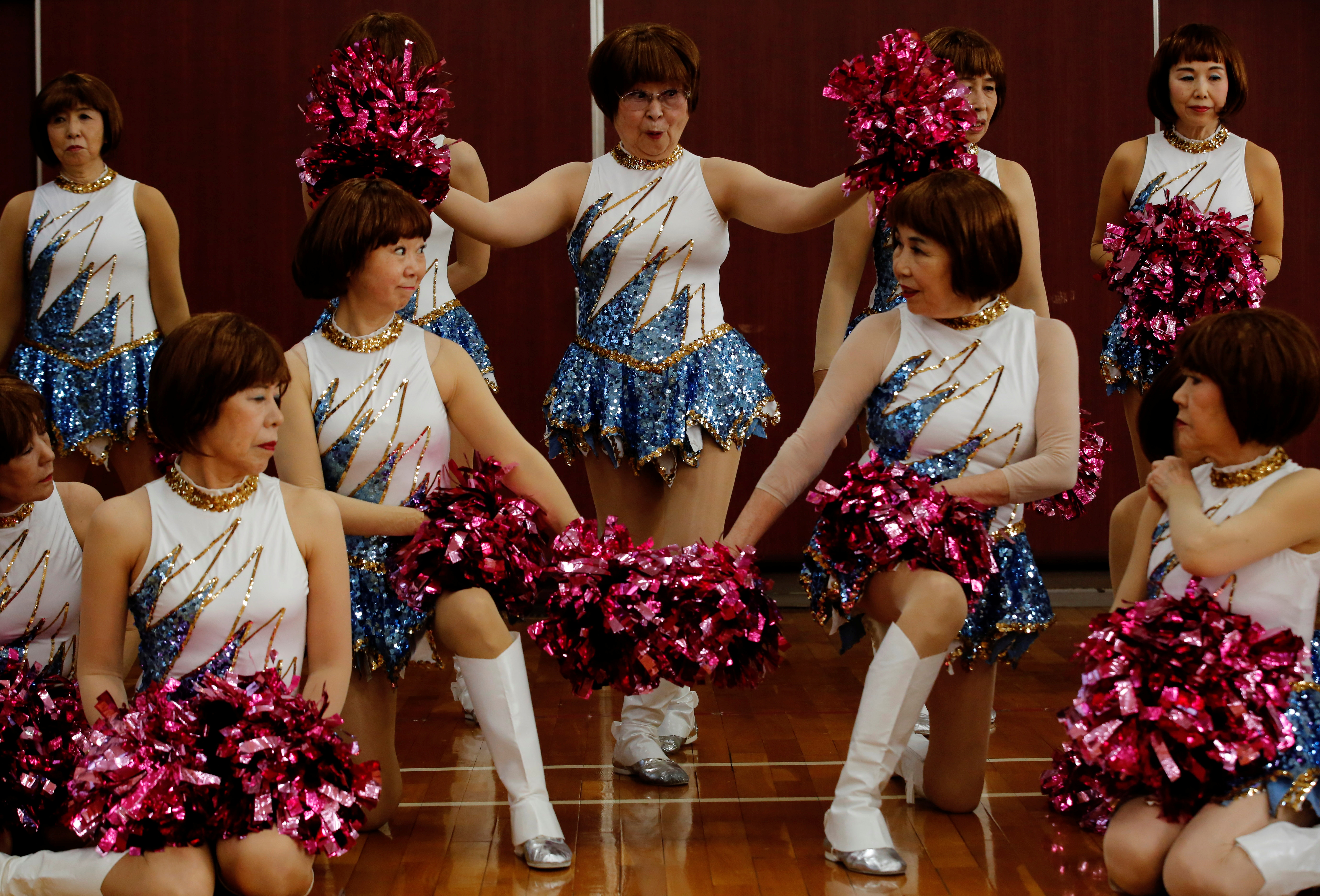 WIDER IMAGE 'Try anything': Japan's silver-haired cheer-dancing