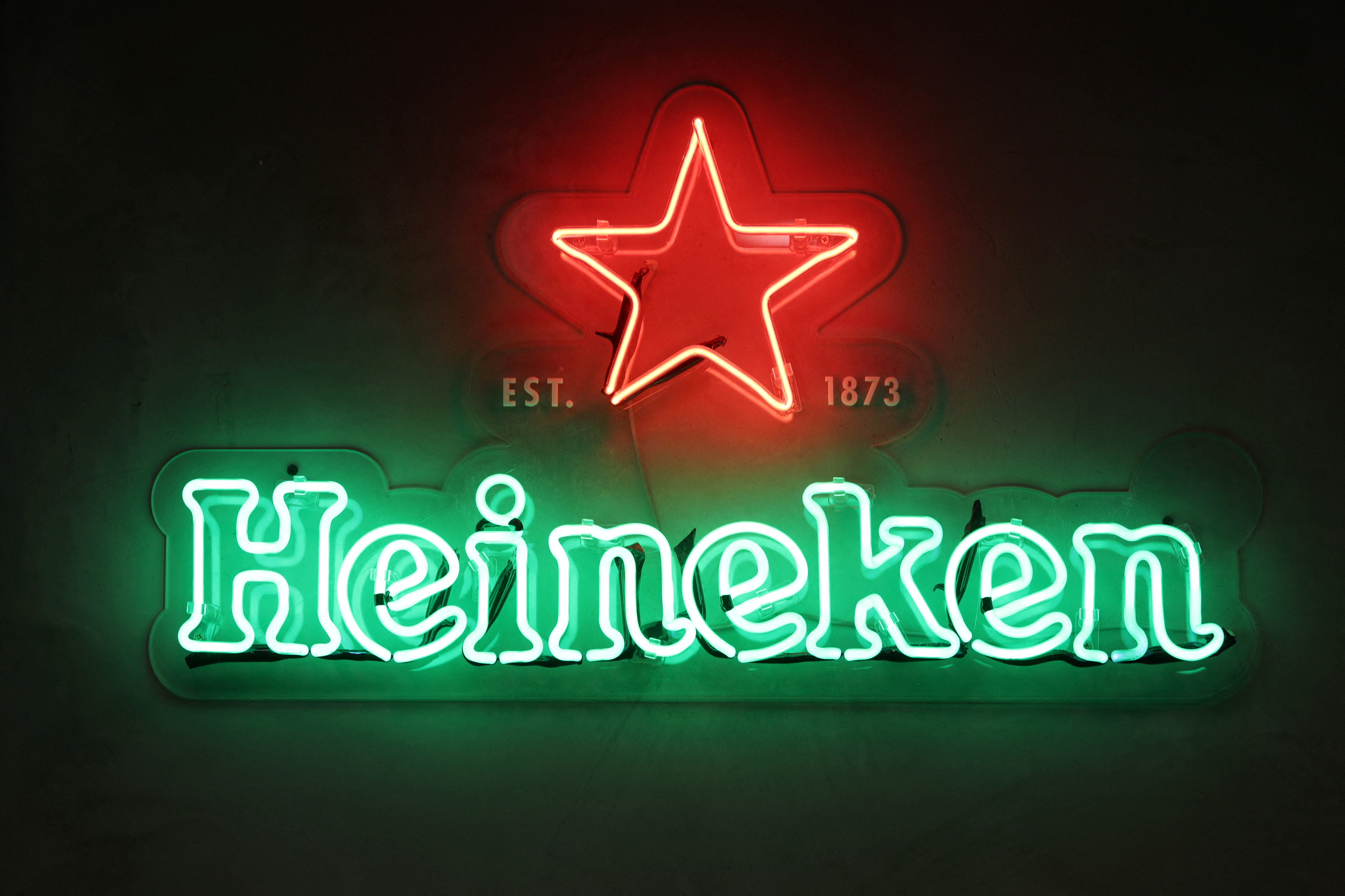 Heineken logo is seen at the company's building in Sao Paulo
