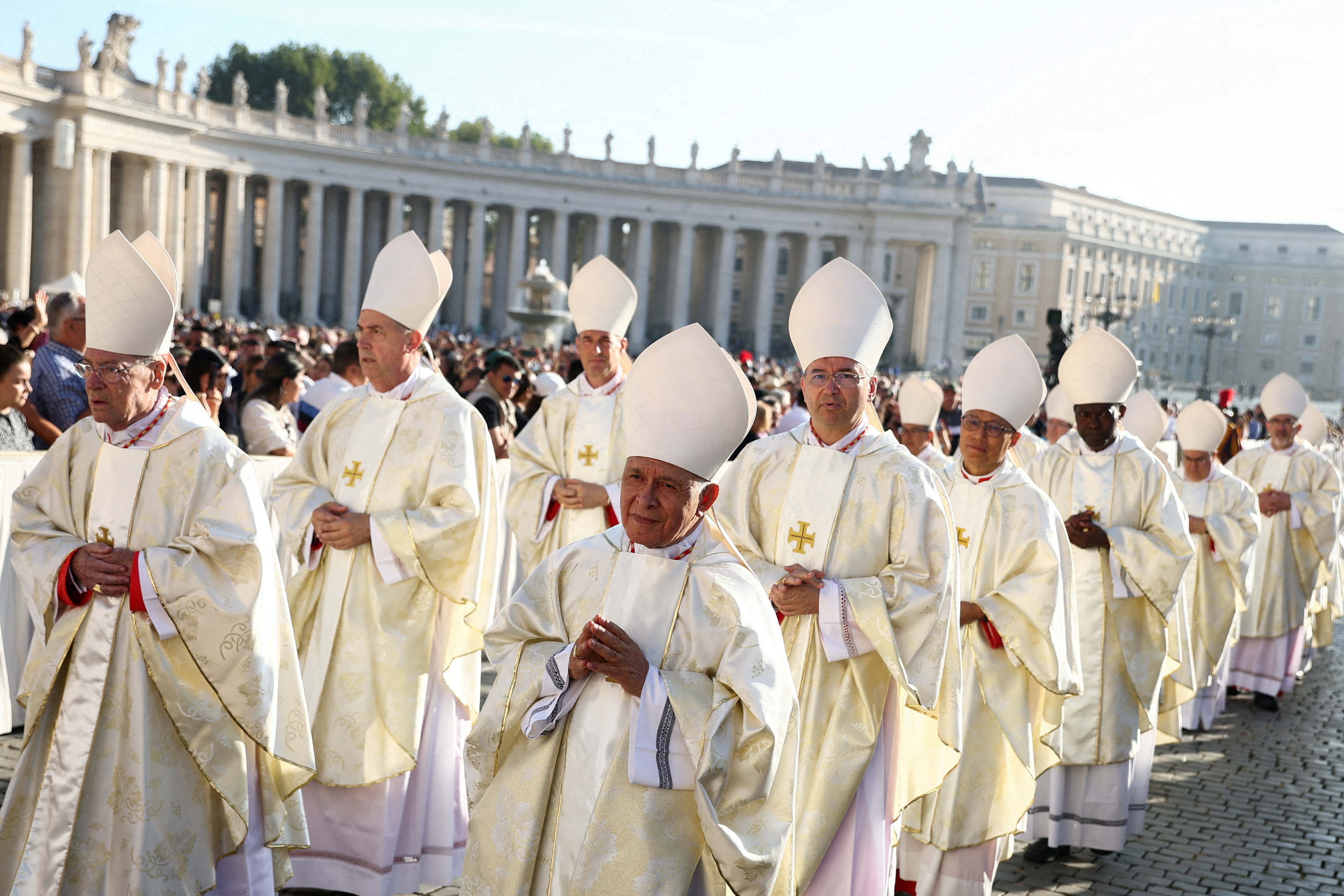 Pope leads mass to open the Synod of Bishops in Vatican City