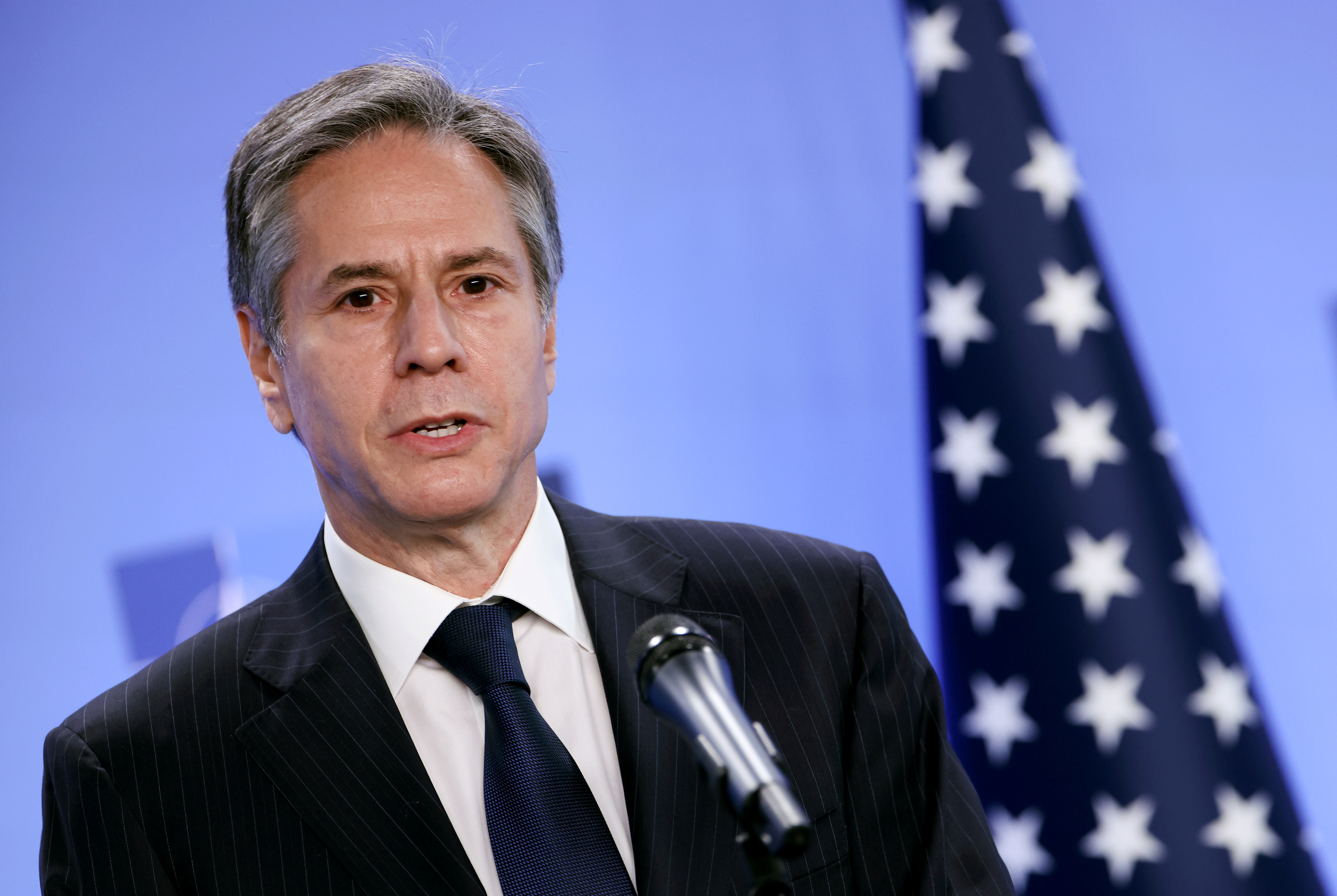 U.S. Secretary of State Antony Blinken visits Brussels to discuss Russia, Afghanistan and Iran