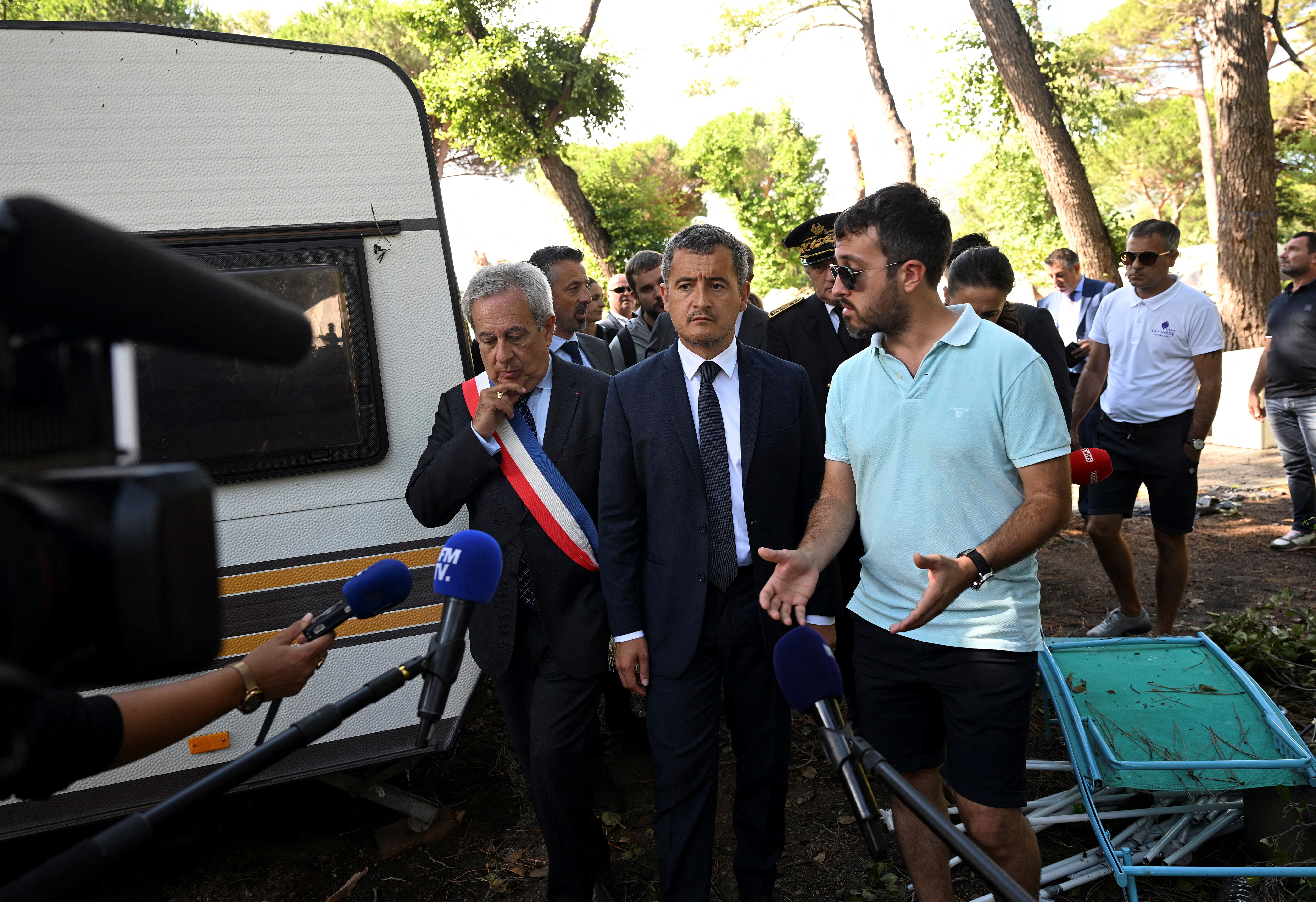 France's Interior Minister Gerald Darmanin visits Corsica