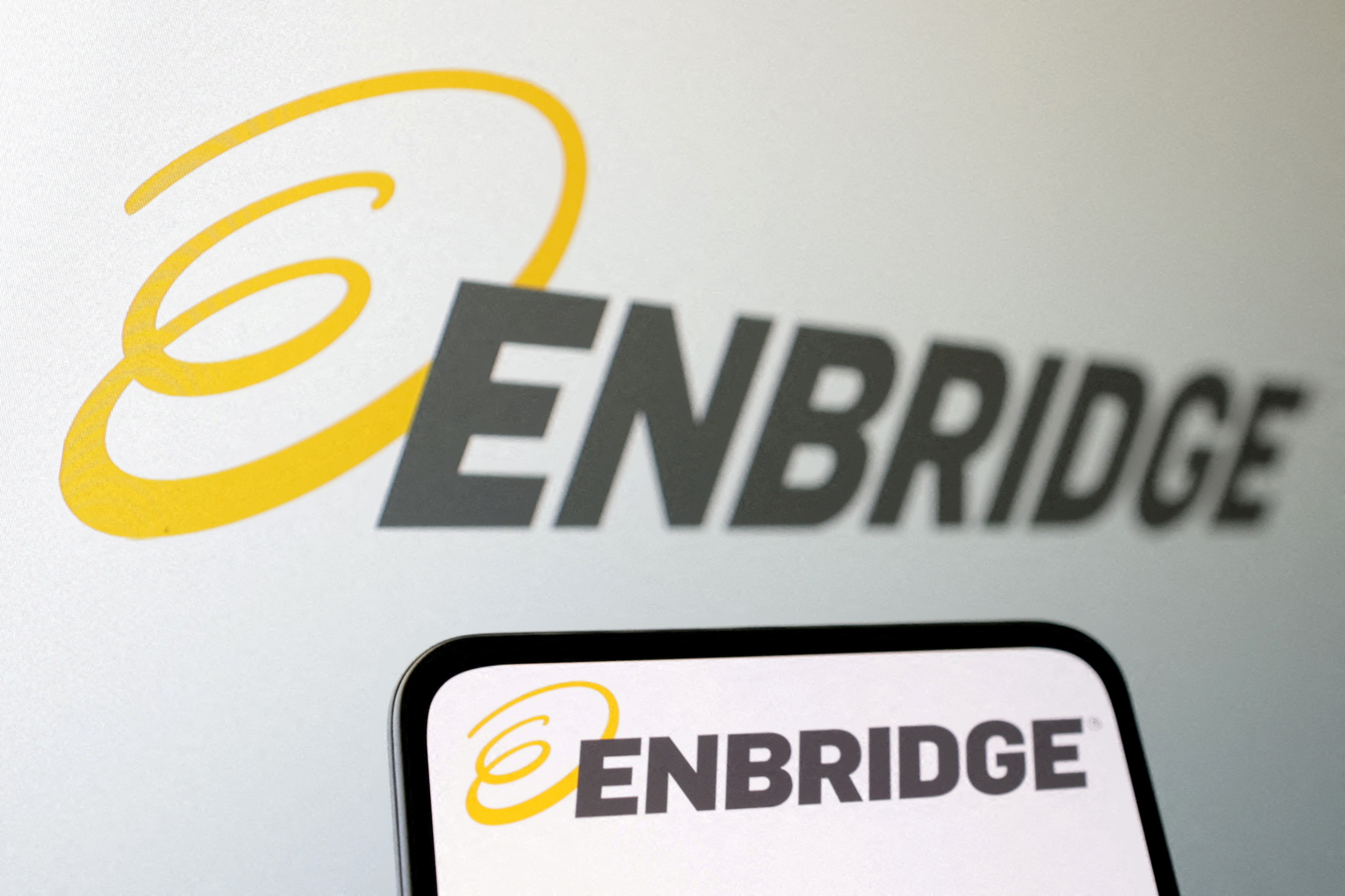 FILE PHOTO: Illustration shows Enbridge Inc logo