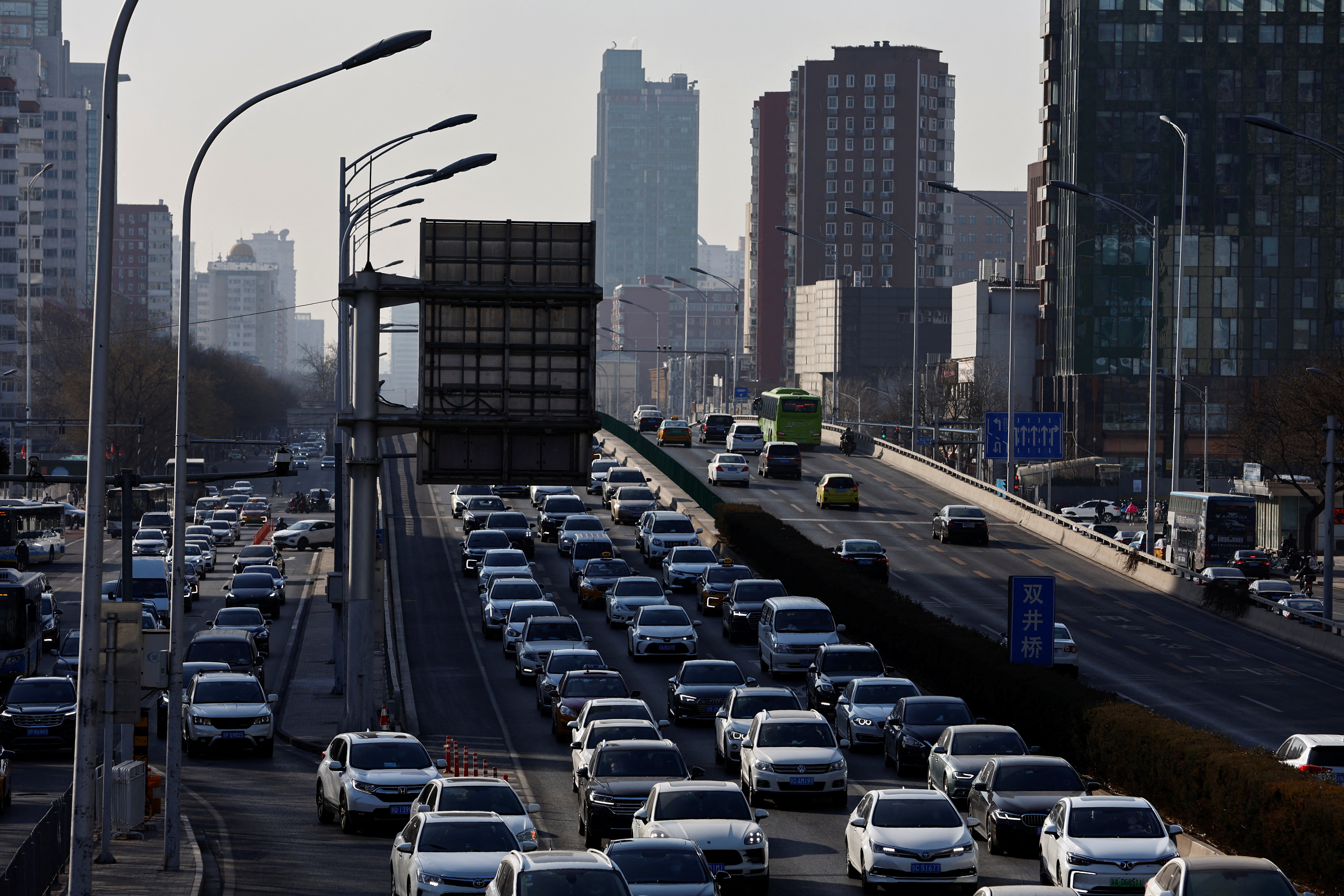 Morning rush hour following the Chinese Lunar New Year holiday in Beijing