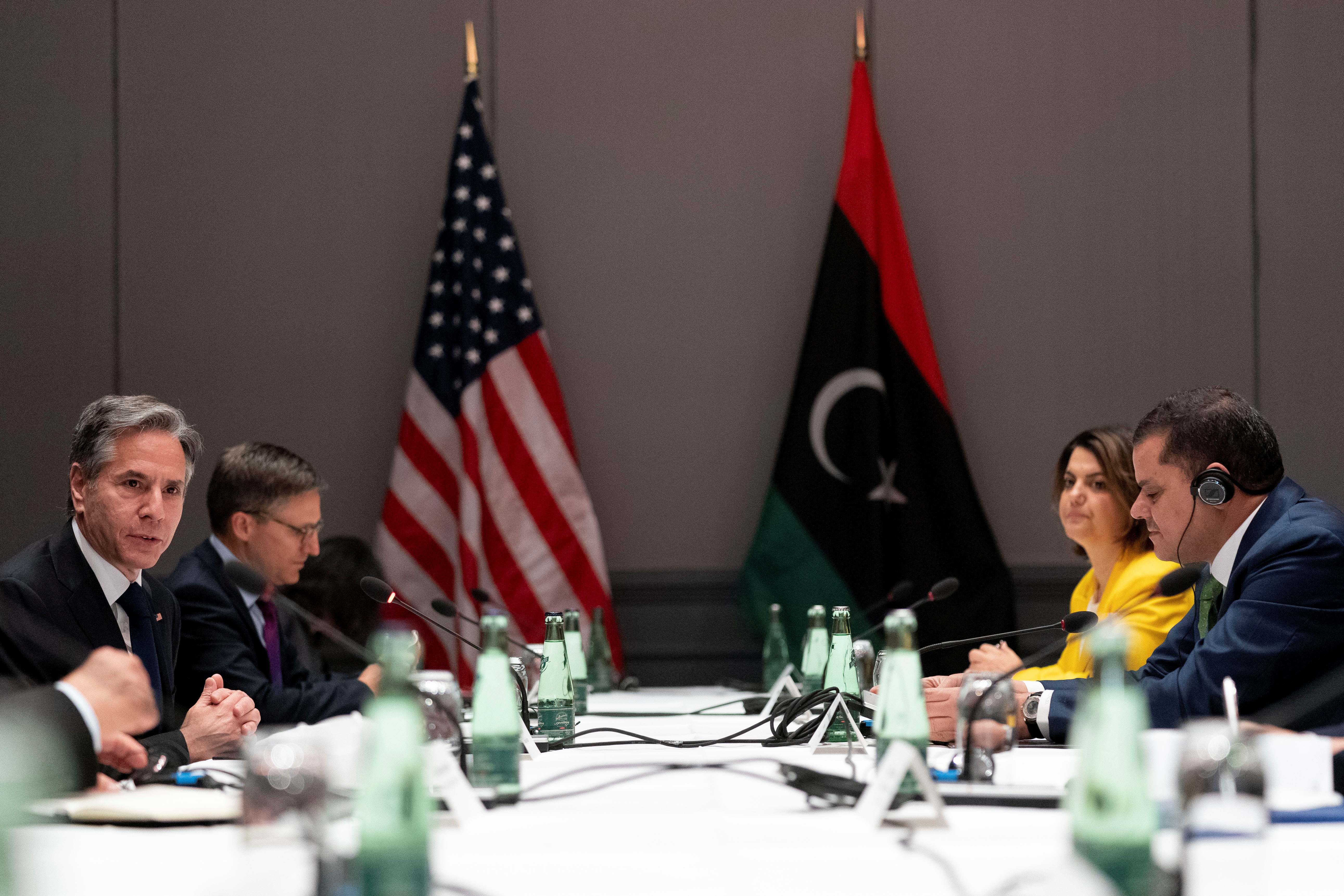 U.S. Secretary of State Antony Blinken meets with Libyan Prime Minister Abdulhamid Dbeibeh in Berlin