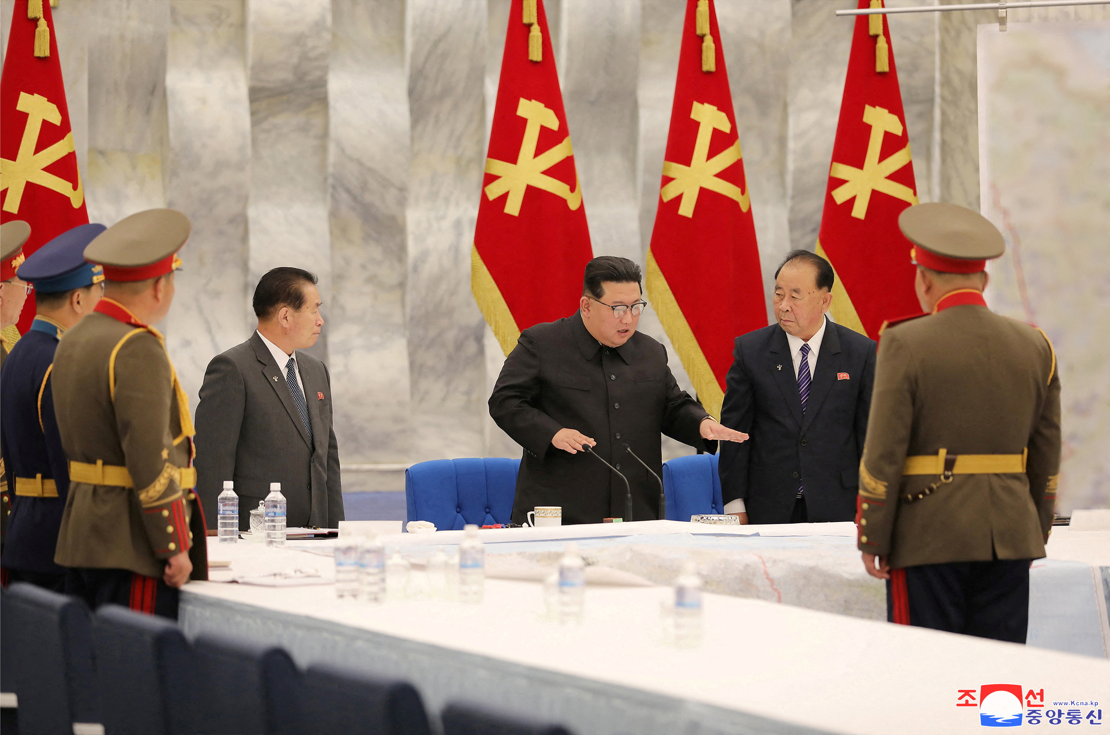 North Korean leader Kim Jong Un oversees military meeting amid potential nuclear test