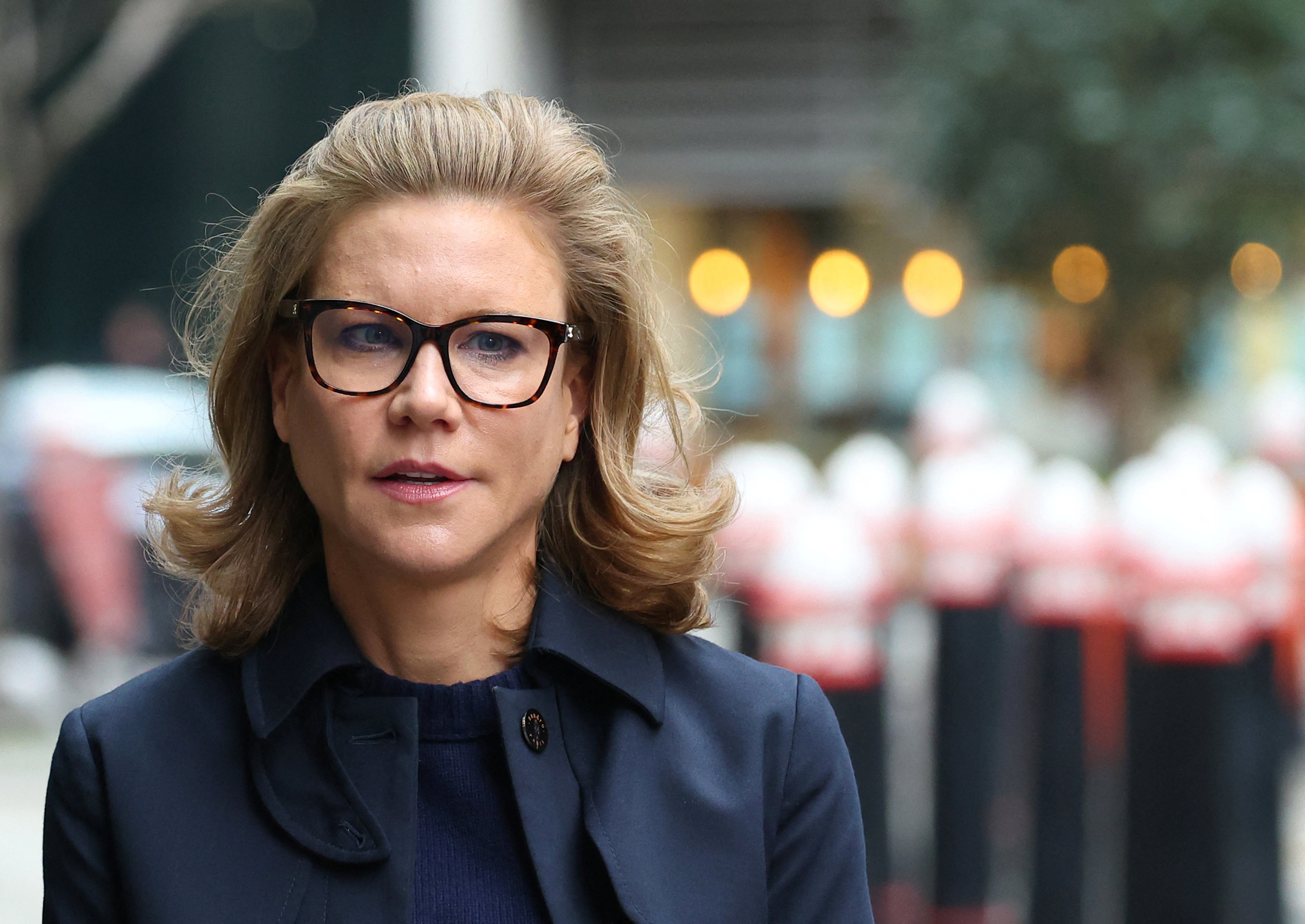 British businesswoman Staveley arrives at London's High Court in London