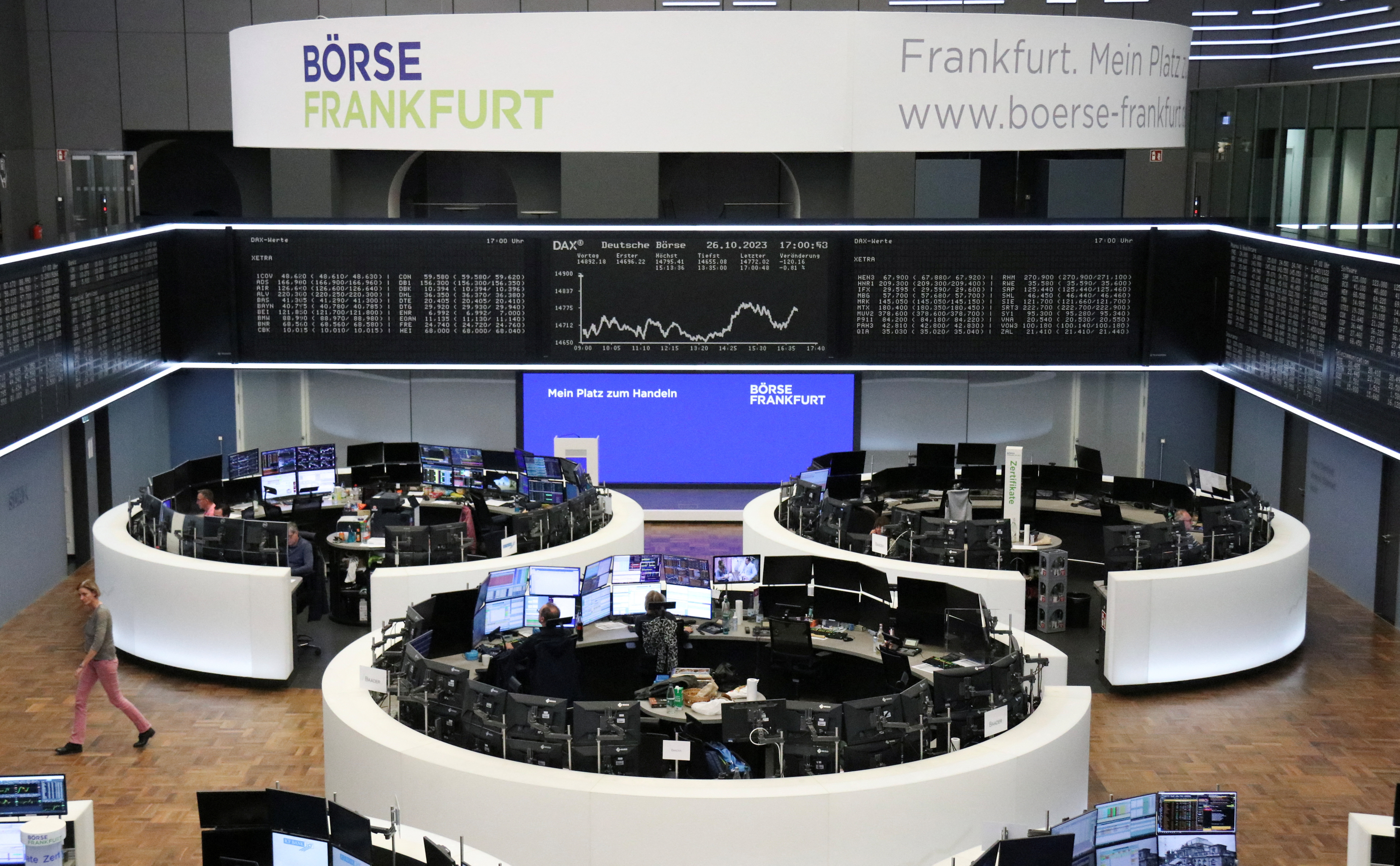 German stock index DAX graph taken at the Stock Exchange in Frankfurt