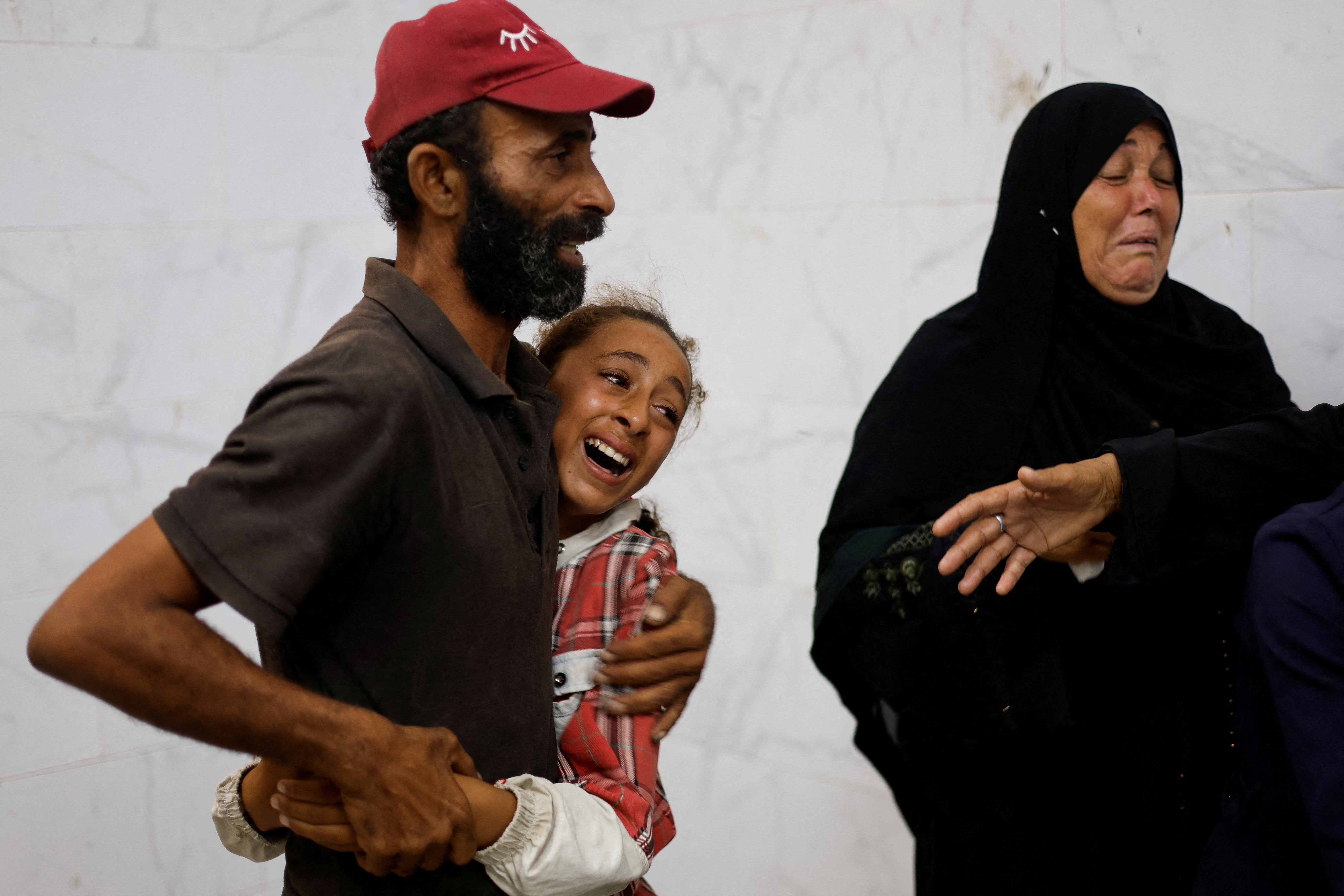 Funeral of Palestinians killed in Israeli strikes, in Khan Younis