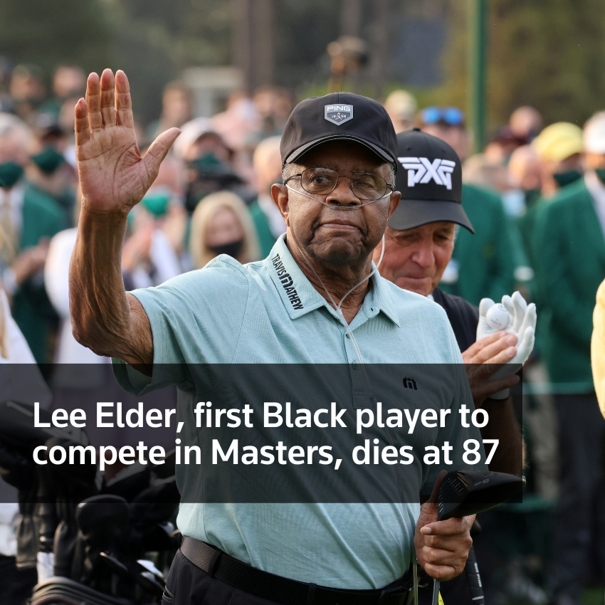 Lee Elder, primer jugador negro en competir en Masters, muere a los 87 años