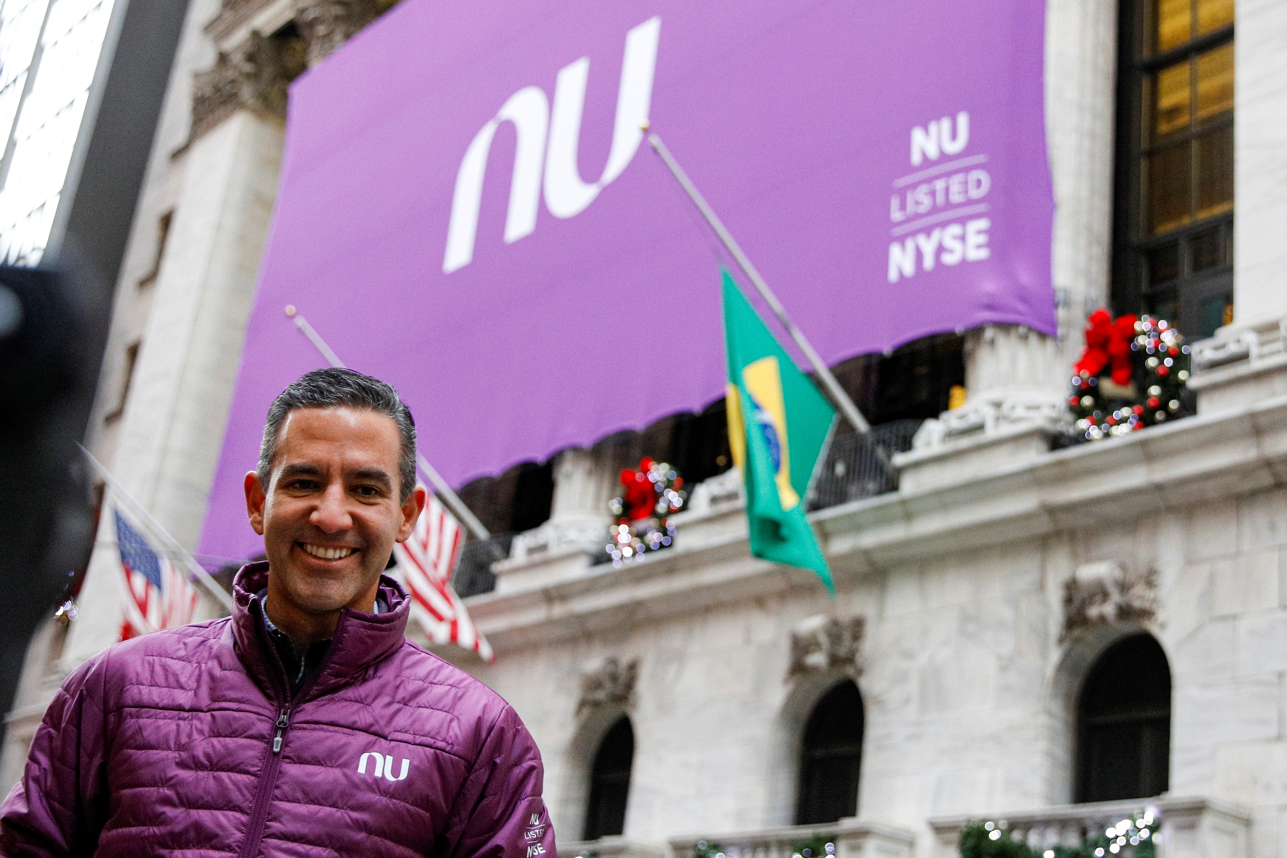 Nubank, a Brazilian FinTech startup celebrates the company’s IPO at the NYSE in New York