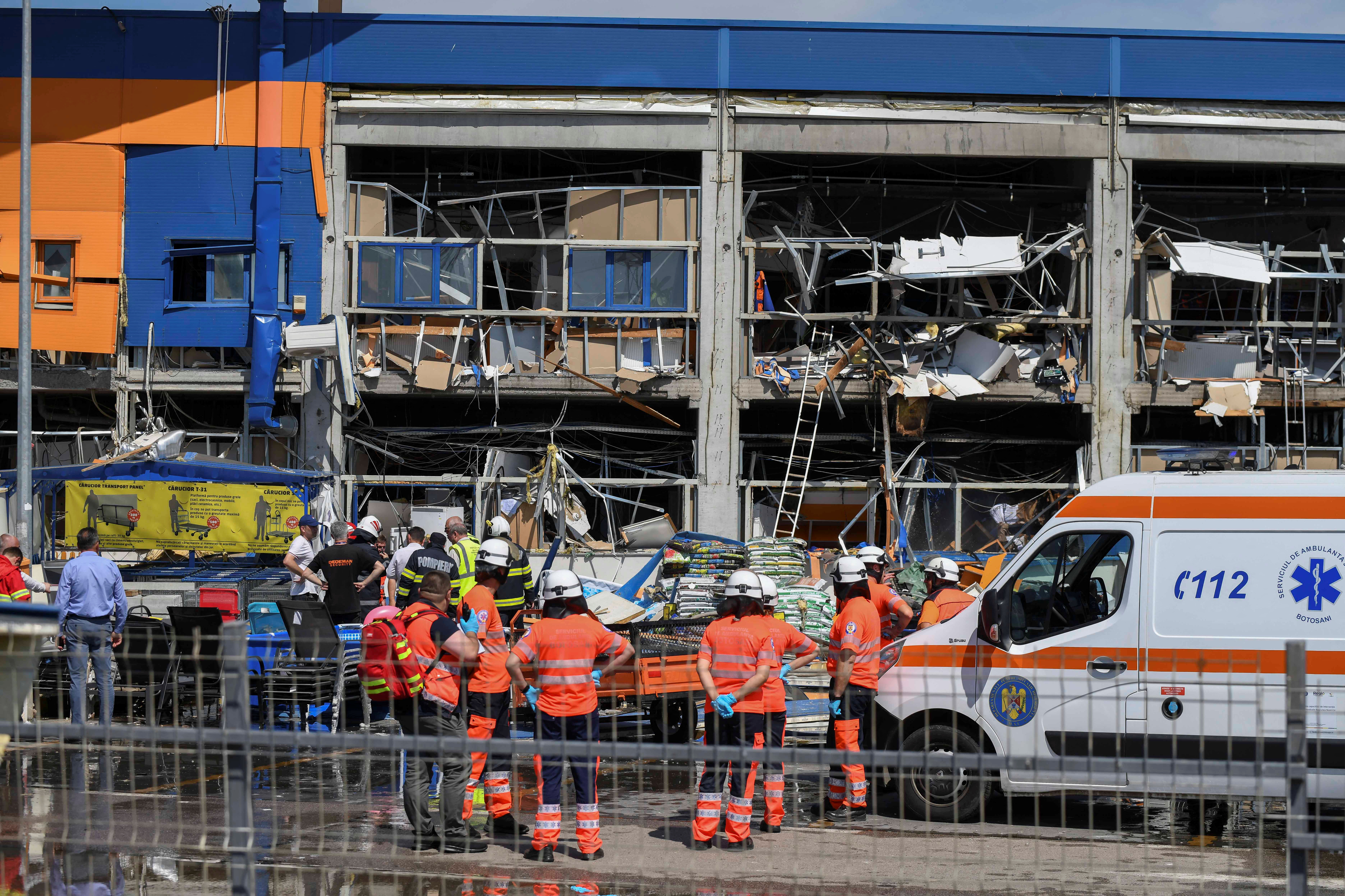 Explosion at Romanian home-improvement store, in Botosani