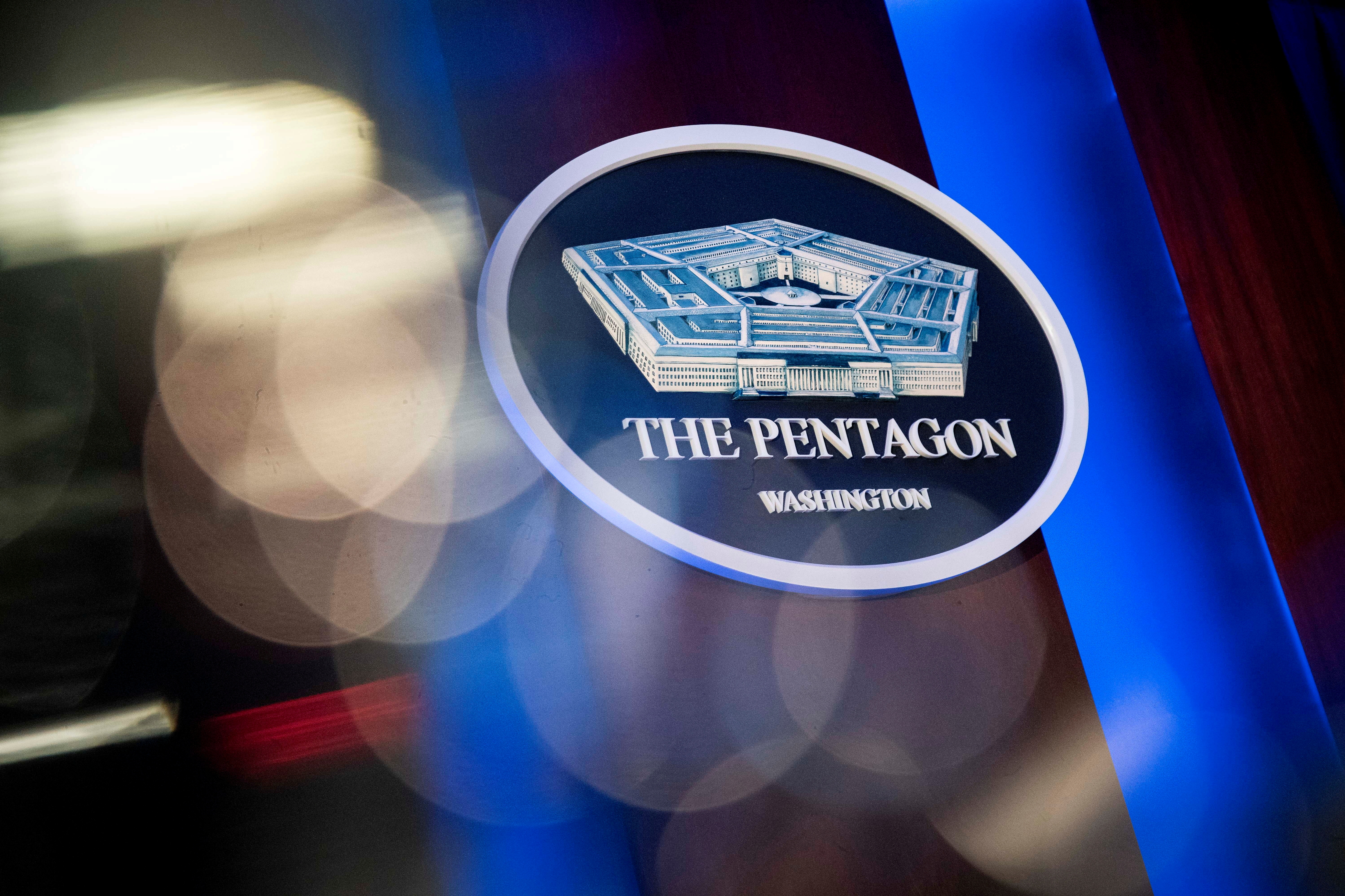 The briefing room at the Pentagon in Arlington, Virginia