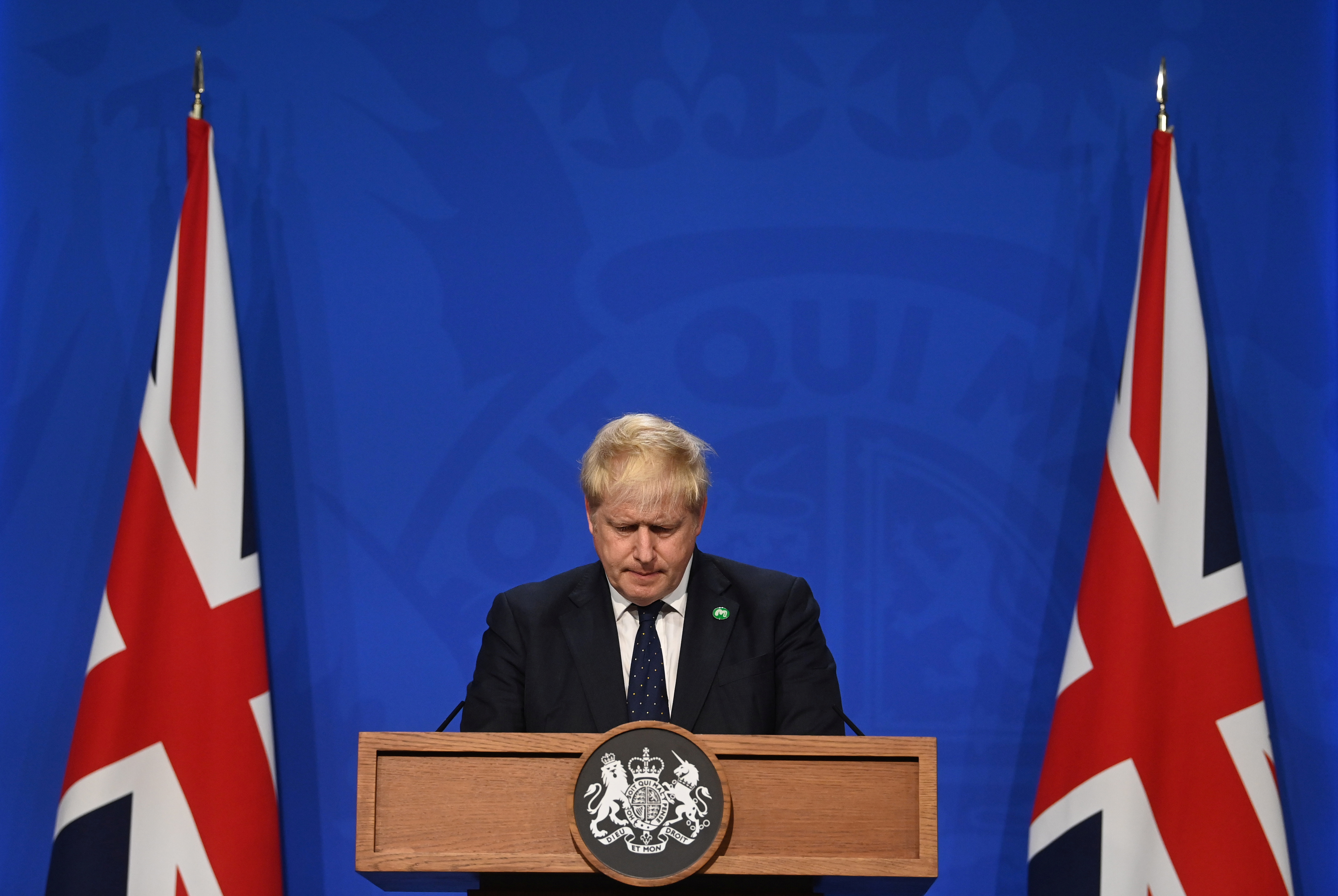Britain's Prime Minister Johnson, Chancellor of the Exchequer Sunak and Health Secretary Javid give news conference in London